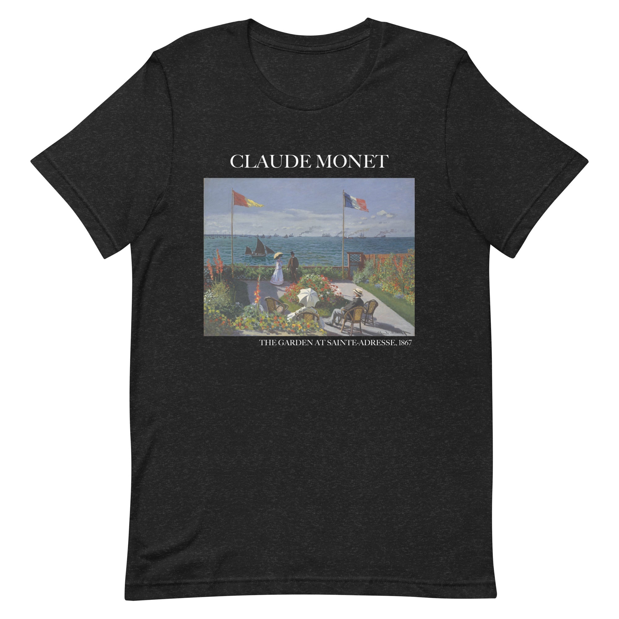 Claude Monet 'The Garden at Sainte-Adresse' Famous Painting T-Shirt | Unisex Classic Art Tee