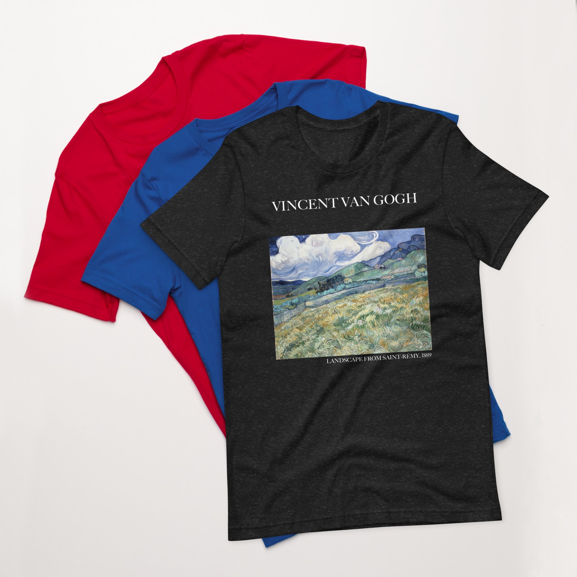 Vincent van Gogh 'Landscape from Saint-Rémy' Famous Painting T-Shirt | Unisex Classic Art Tee