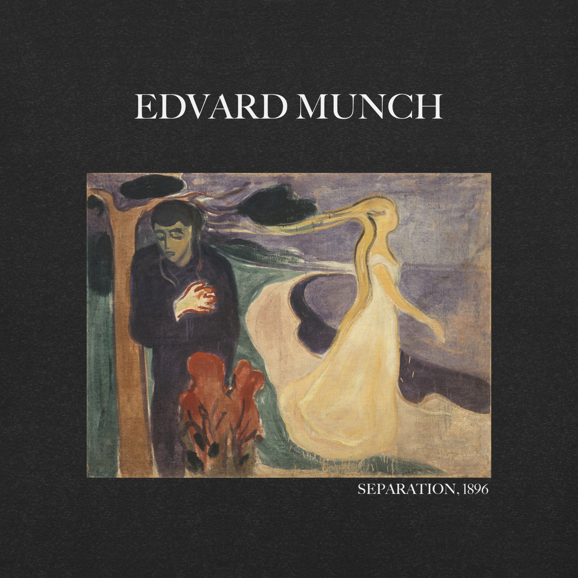 T-Shirt mit berühmtem Gemälde „Separation“ von Edvard Munch | Unisex-T-Shirt im klassischen Kunststil