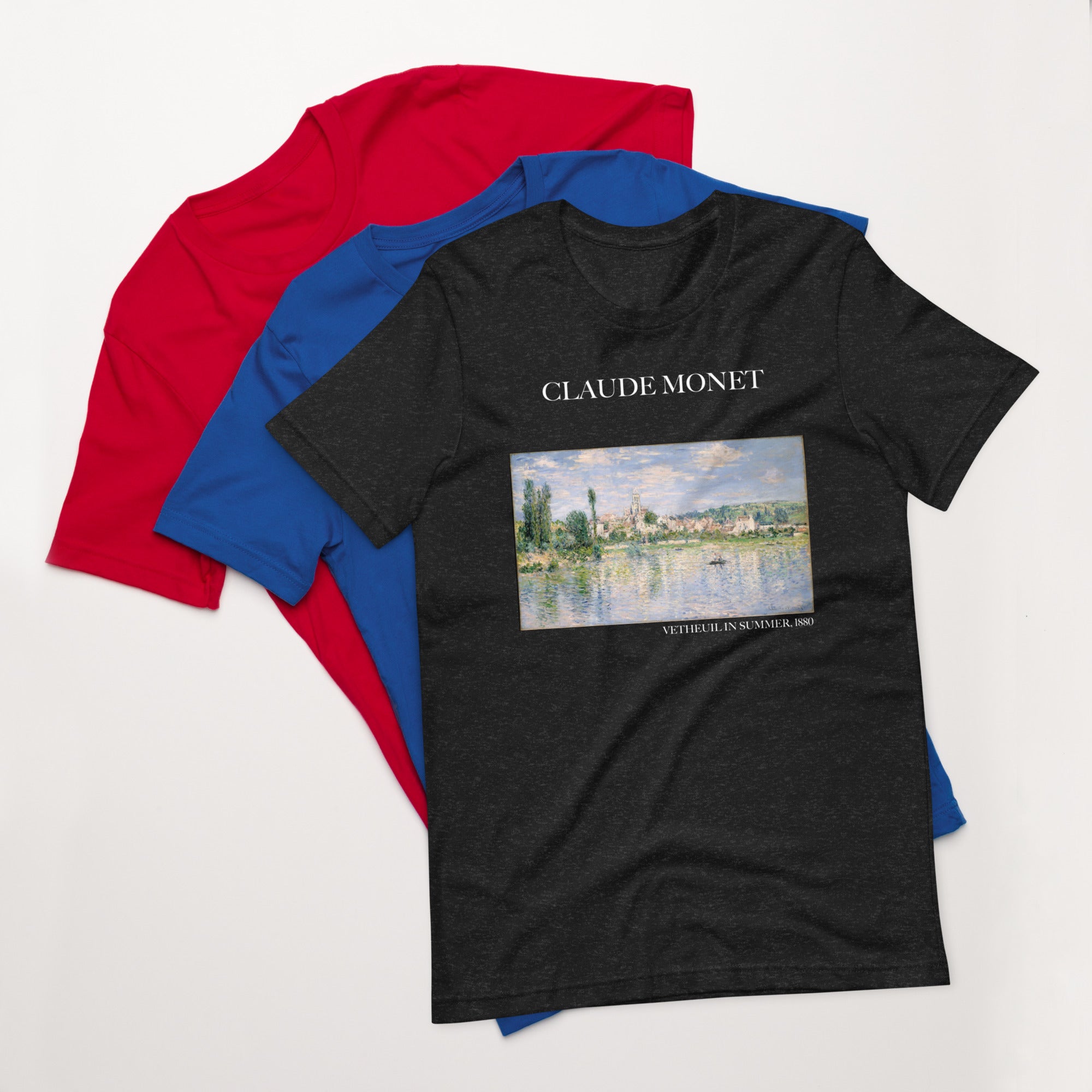 Claude Monet 'Vetheuil im Sommer' Berühmtes Gemälde T-Shirt | Unisex Klassisches Kunst-T-Shirt
