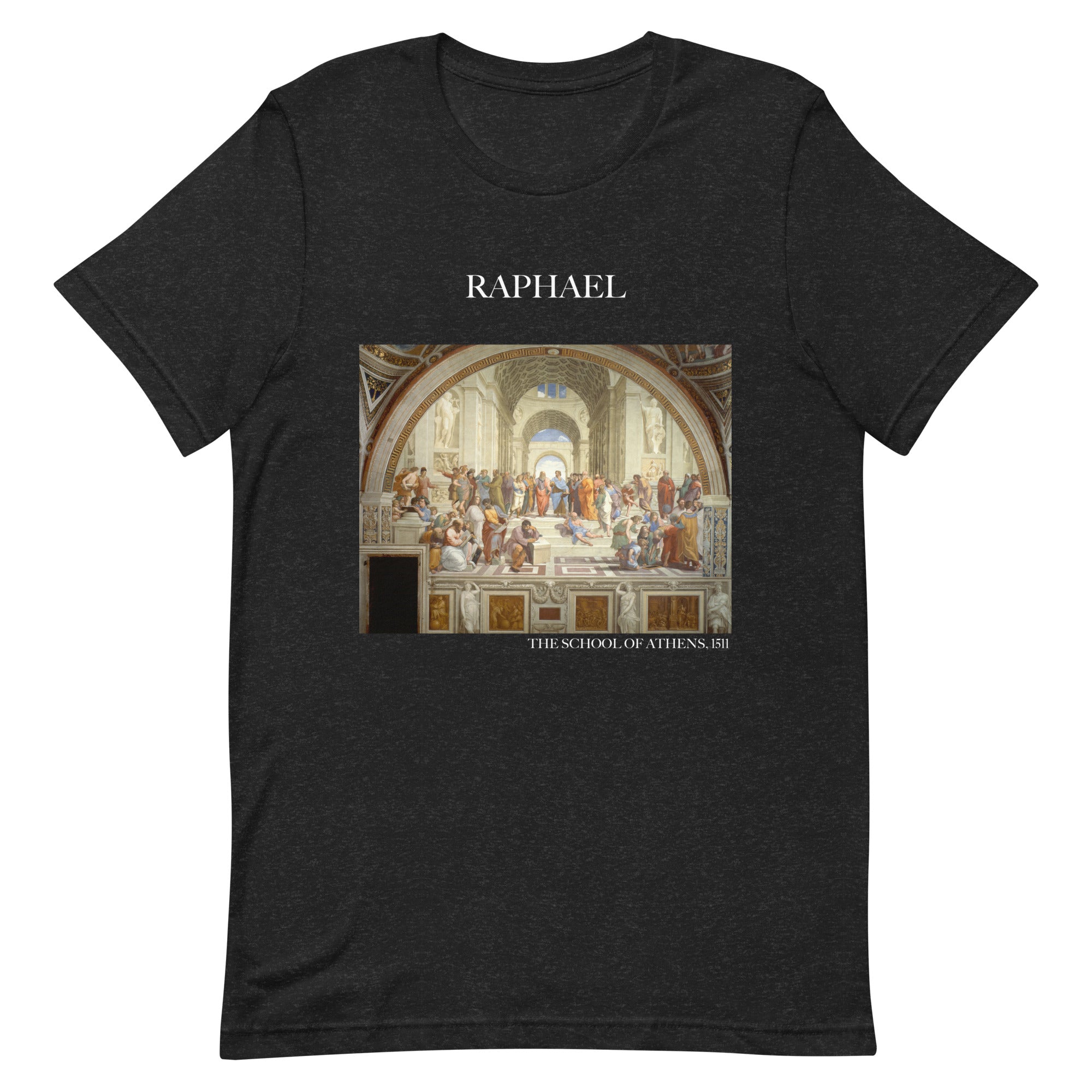 T-Shirt mit berühmtem Gemälde „Die Schule von Athen“ von Raphael | Unisex-T-Shirt mit klassischem Kunst-Motiv