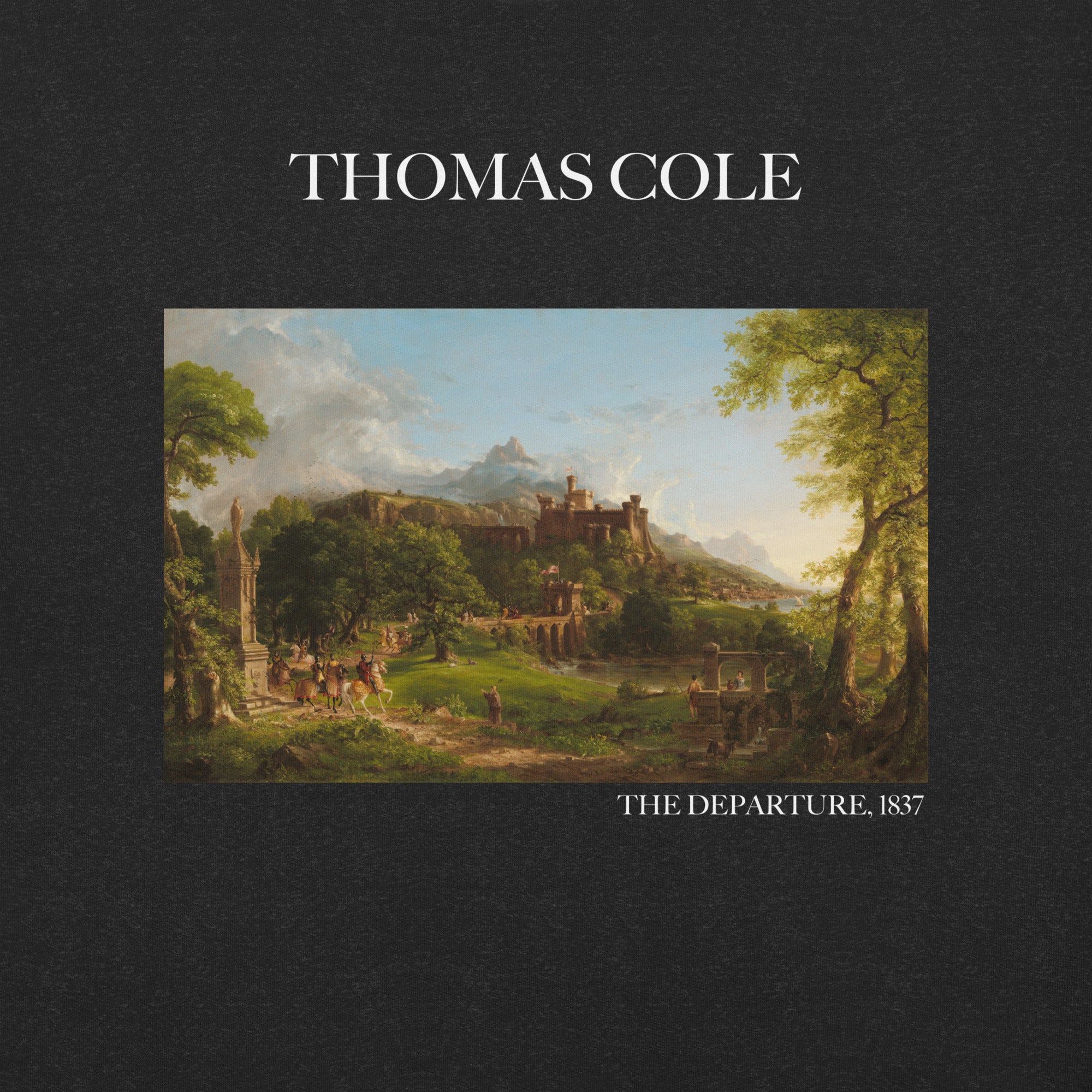 Thomas Cole 'The Departure' Famous Painting T-Shirt | Unisex Classic Art Tee