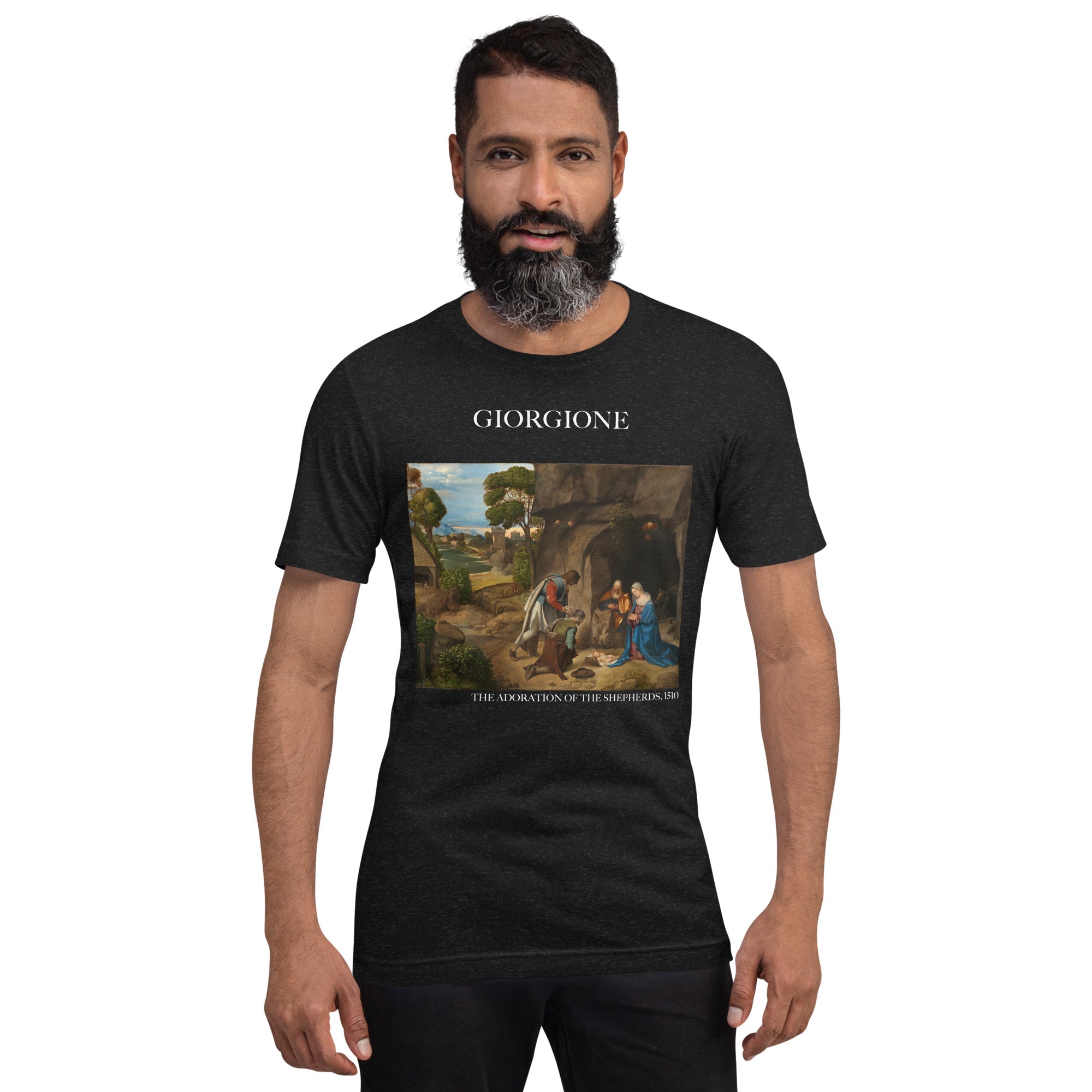 Giorgione T-Shirt mit berühmtem Gemälde „Die Anbetung der Hirten“ | Unisex-T-Shirt im klassischen Kunststil