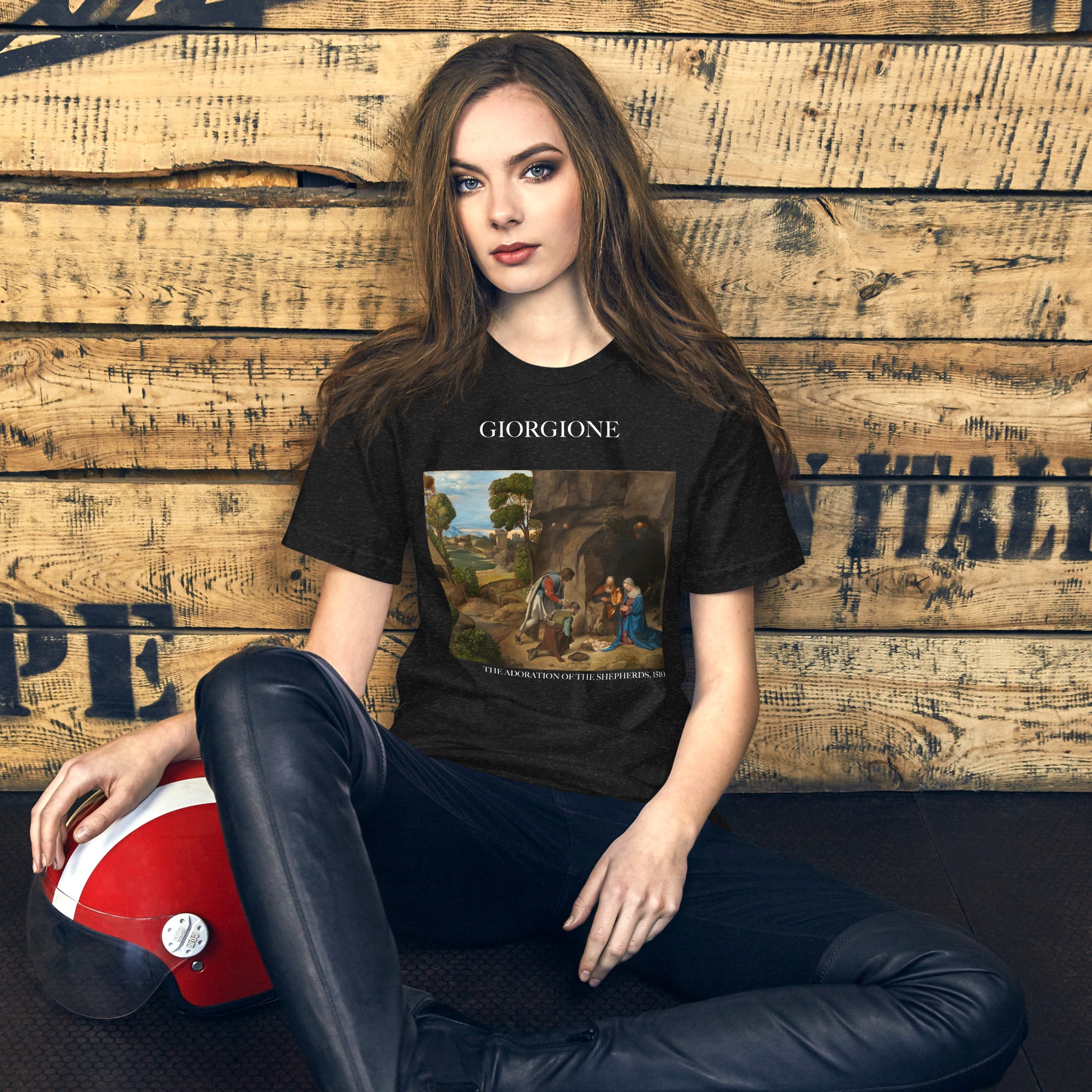 Giorgione T-Shirt mit berühmtem Gemälde „Die Anbetung der Hirten“ | Unisex-T-Shirt im klassischen Kunststil