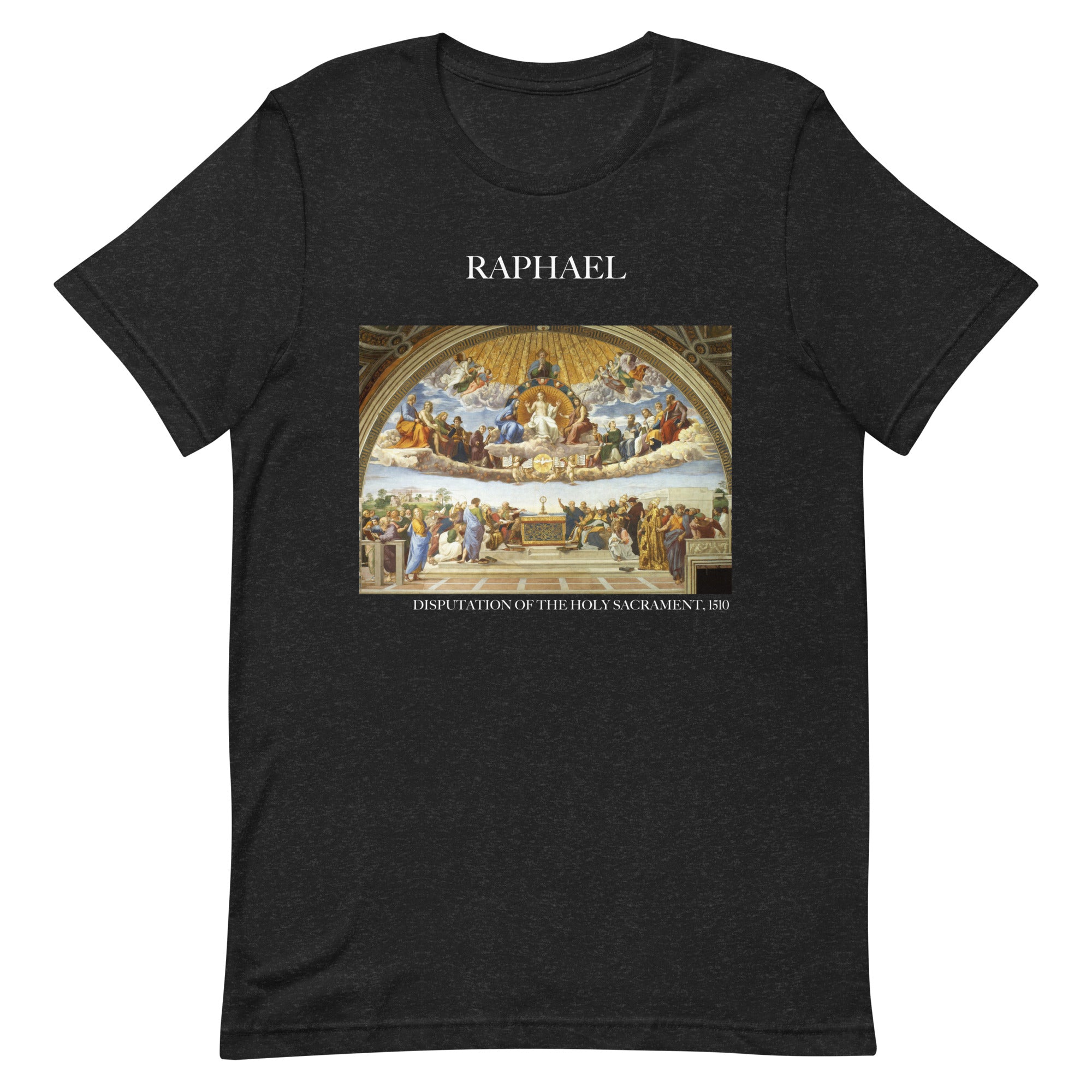 Raphael 'Disputation des Heiligen Abendmahls' Berühmtes Gemälde T-Shirt | Unisex Klassisches Kunst-T-Shirt