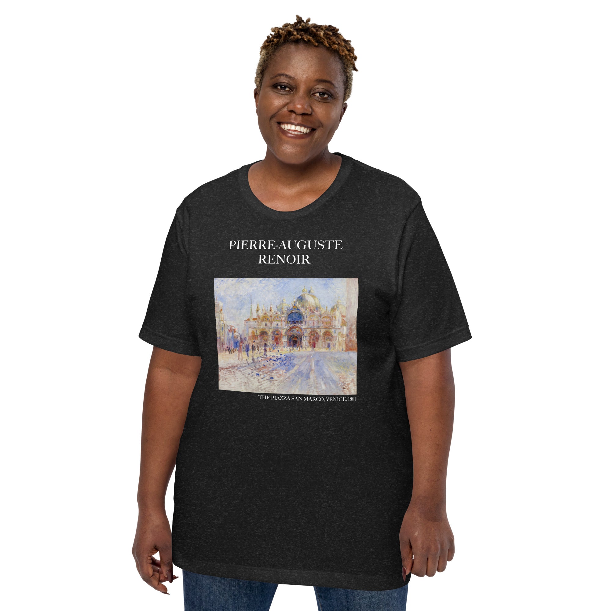 Pierre-Auguste Renoir 'The Piazza San Marco, Venice' Famous Painting T-Shirt | Unisex Classic Art Tee