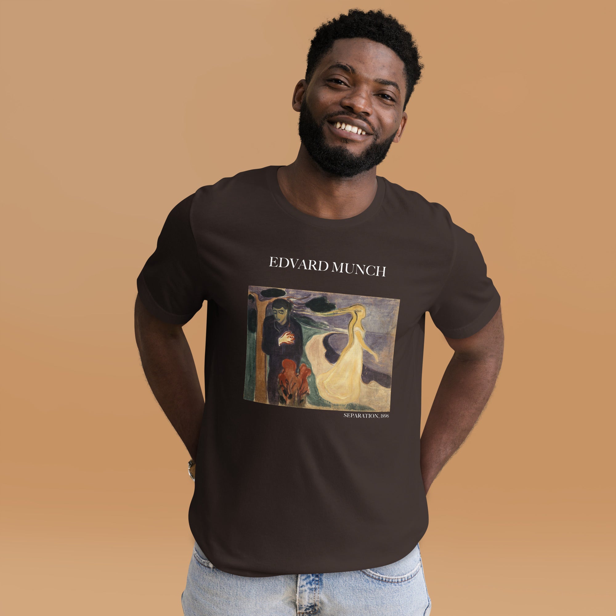 T-Shirt mit berühmtem Gemälde „Separation“ von Edvard Munch | Unisex-T-Shirt im klassischen Kunststil