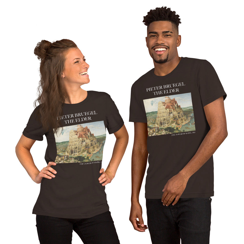 Pieter Bruegel der Ältere 'Der Turm von Babel' Berühmtes Gemälde T-Shirt | Unisex Klassisches Kunst T-Shirt