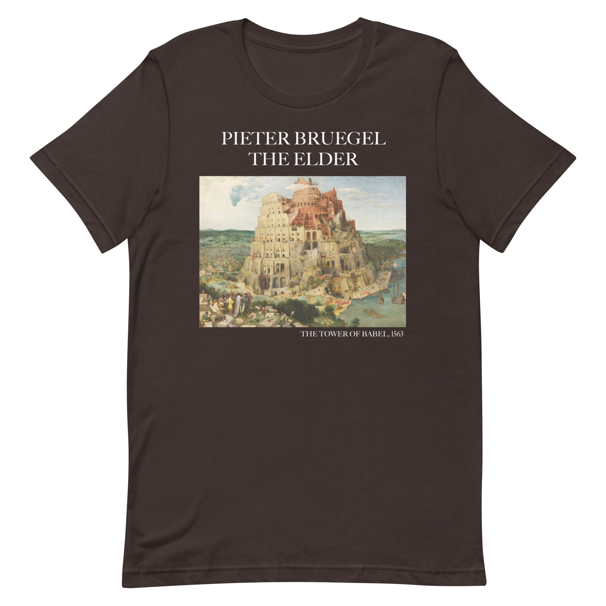 Pieter Bruegel der Ältere 'Der Turm von Babel' Berühmtes Gemälde T-Shirt | Unisex Klassisches Kunst T-Shirt