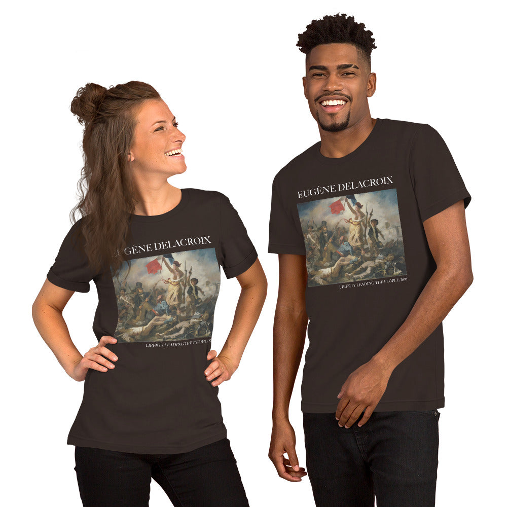 Eugène Delacroix 'Liberty Leading the People' Famous Painting T-Shirt | Unisex Classic Art Tee