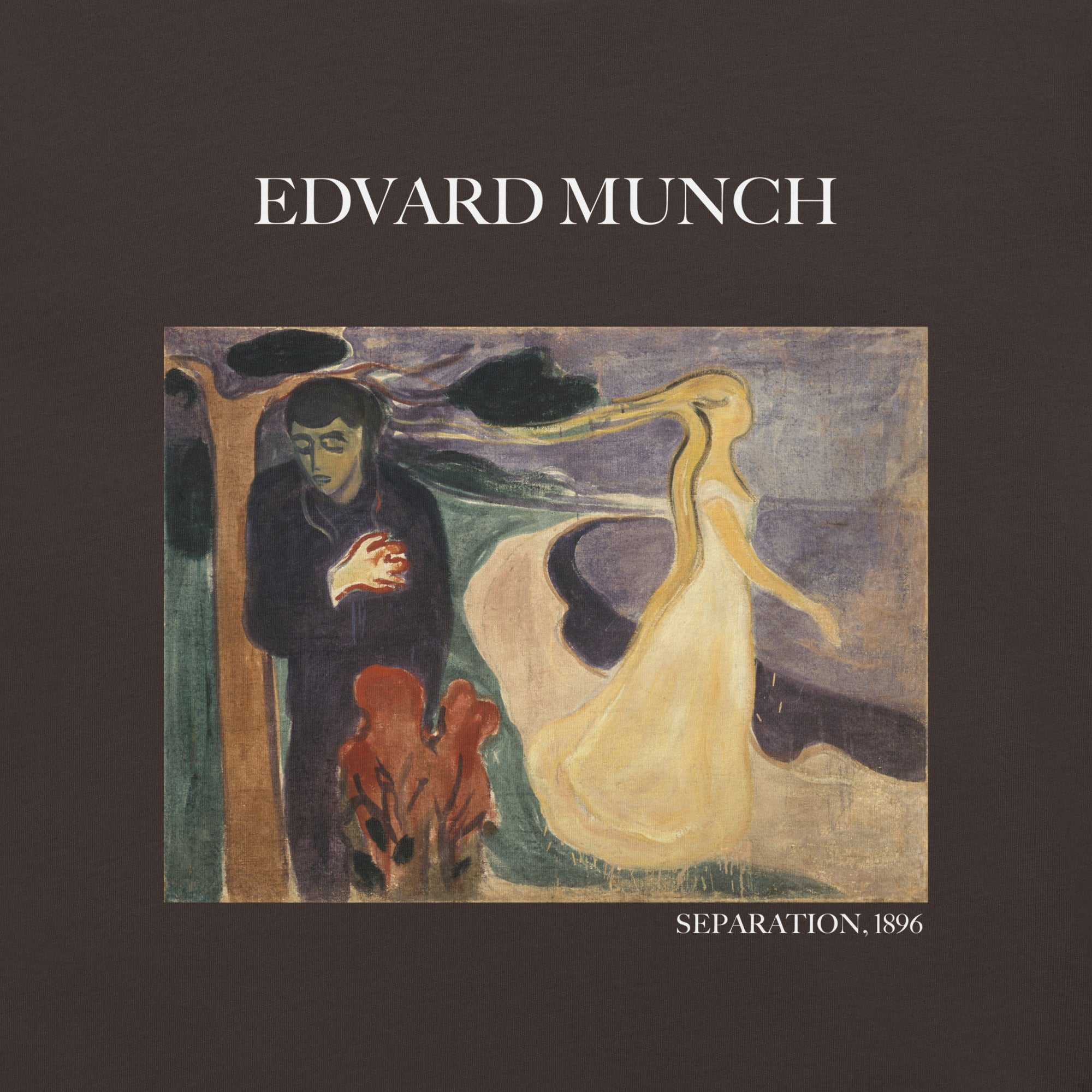 T-Shirt mit berühmtem Gemälde „Separation“ von Edvard Munch | Unisex-T-Shirt im klassischen Kunststil