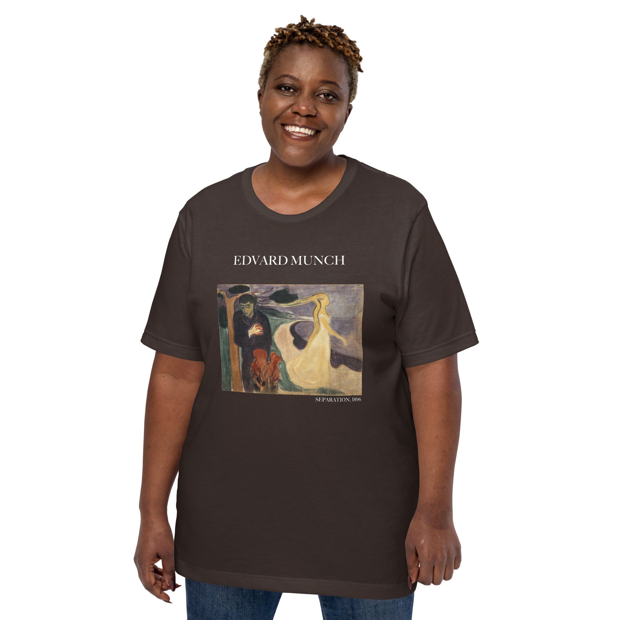 T-Shirt mit berühmtem Gemälde „Separation“ von Edvard Munch | Unisex-T-Shirt im klassischen Kunststil