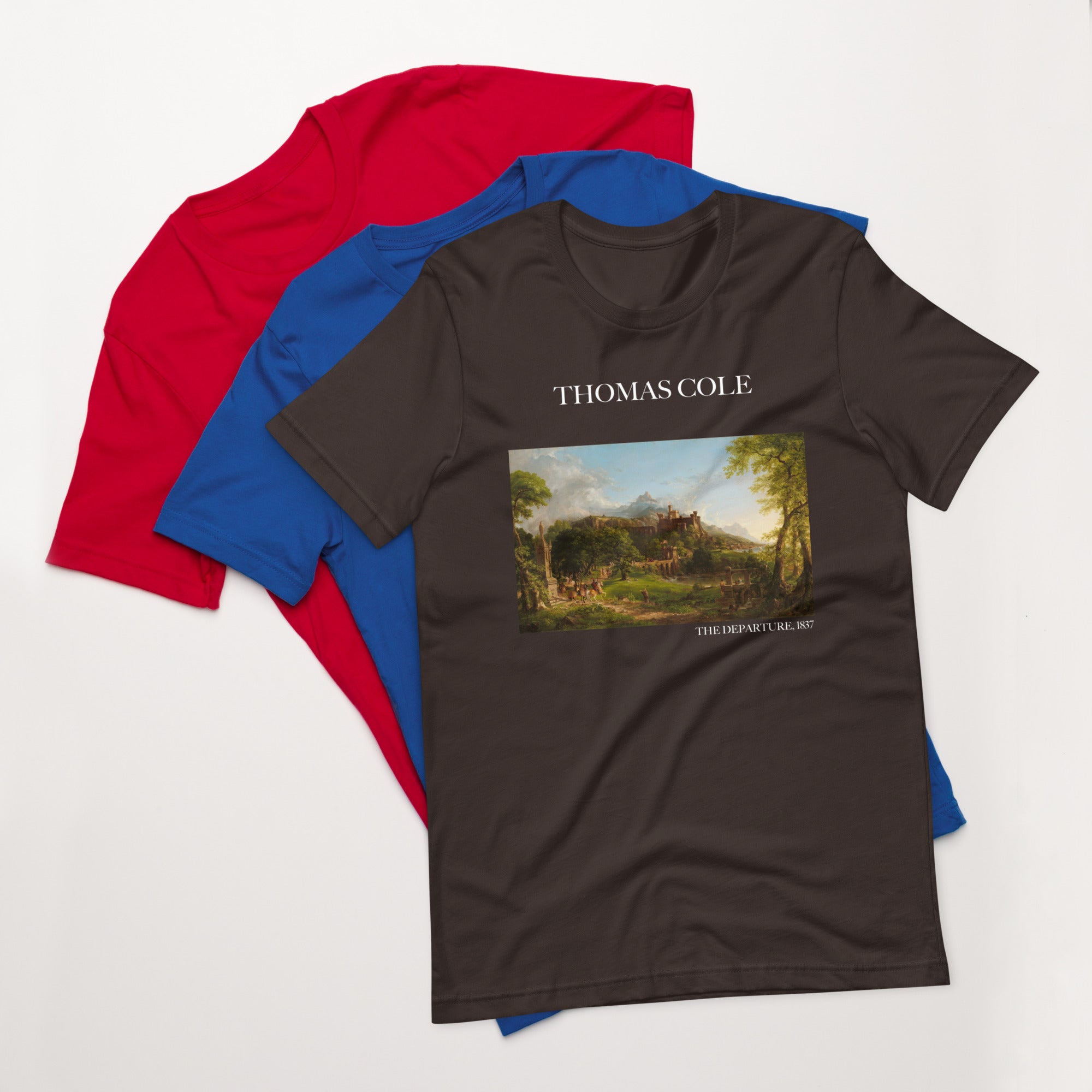 Thomas Cole T-Shirt mit berühmtem Gemälde „The Departure“ | Unisex-T-Shirt im klassischen Kunst-Stil