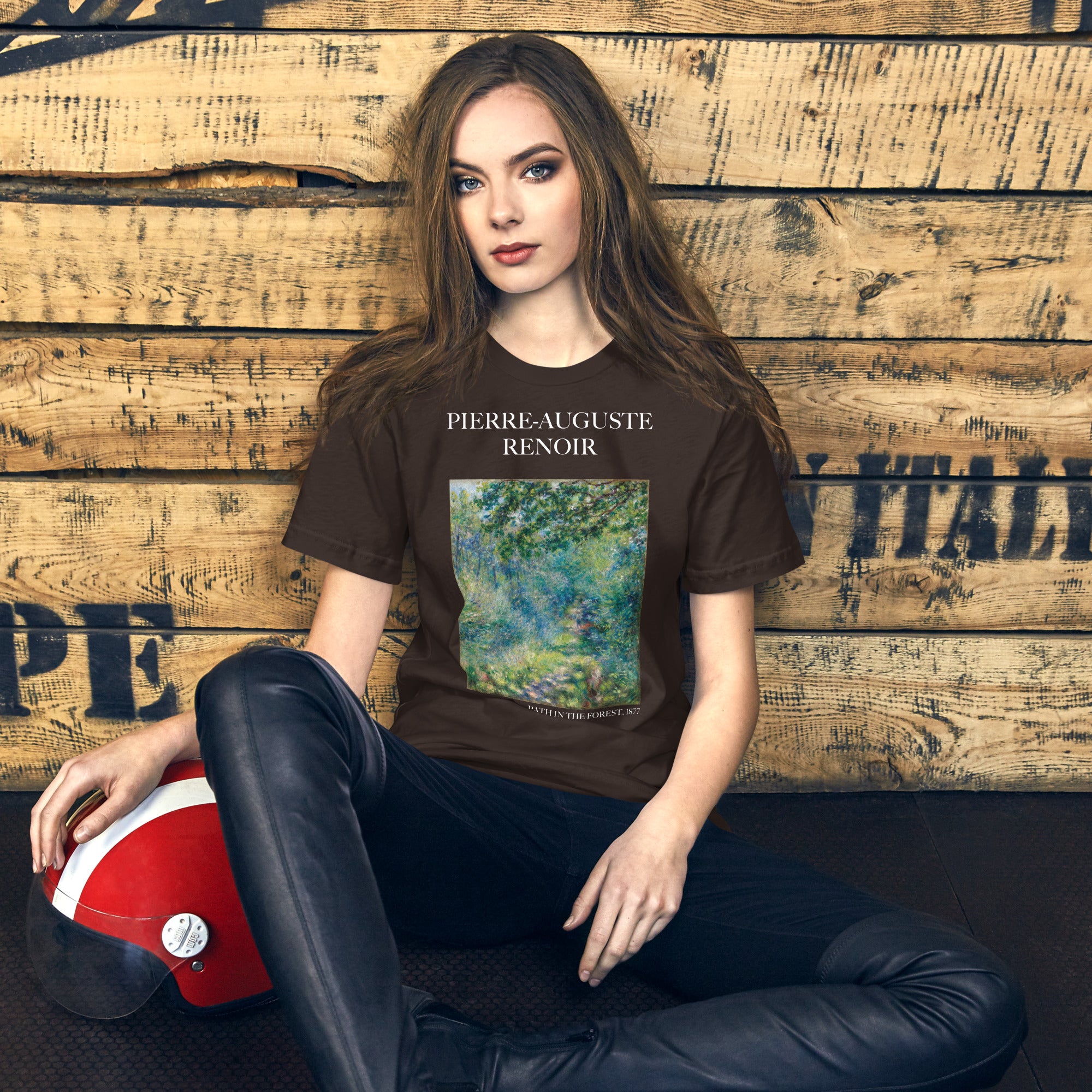 Pierre-Auguste Renoir 'Path in the Forest' Famous Painting T-Shirt | Unisex Classic Art Tee