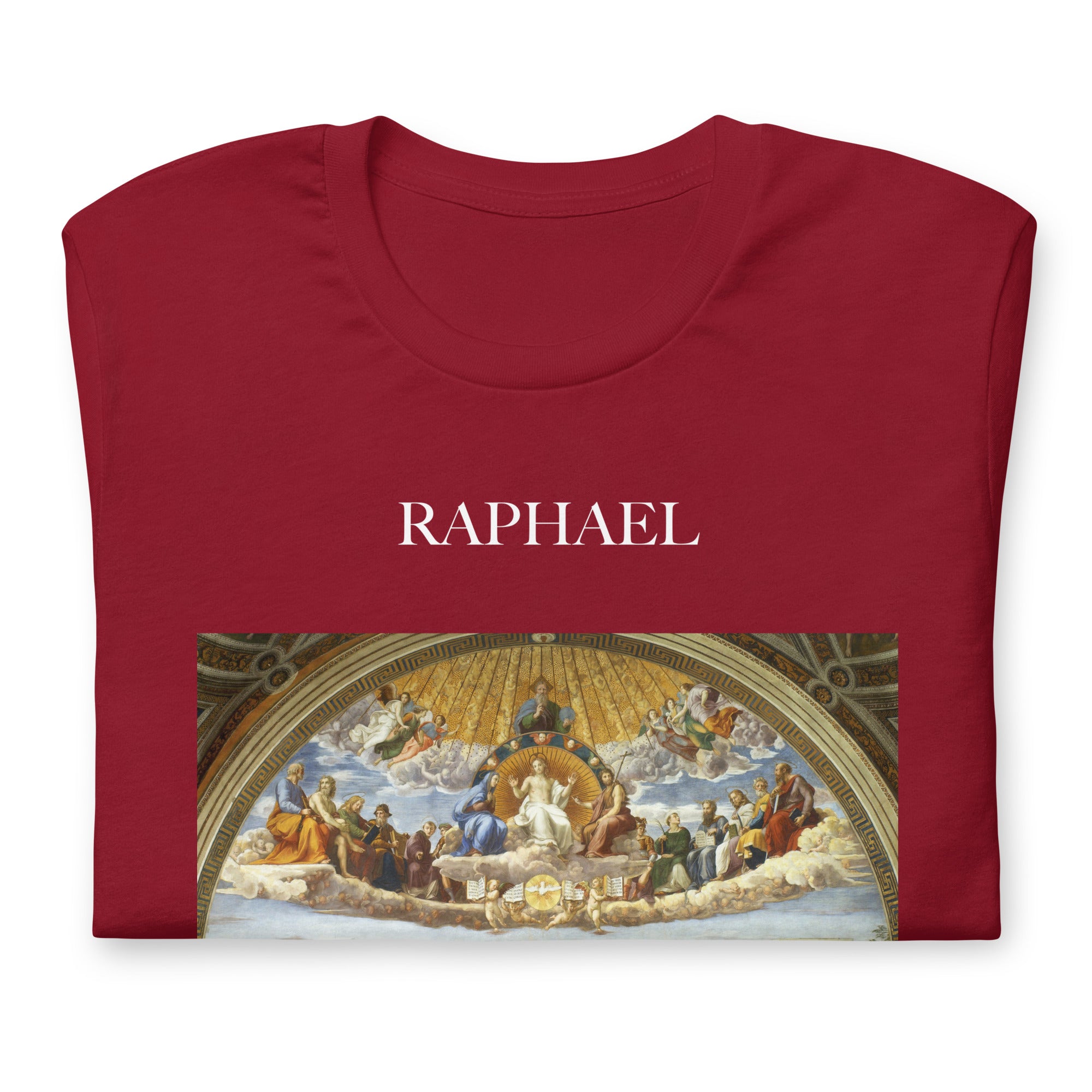 Raphael 'Disputation des Heiligen Abendmahls' Berühmtes Gemälde T-Shirt | Unisex Klassisches Kunst-T-Shirt