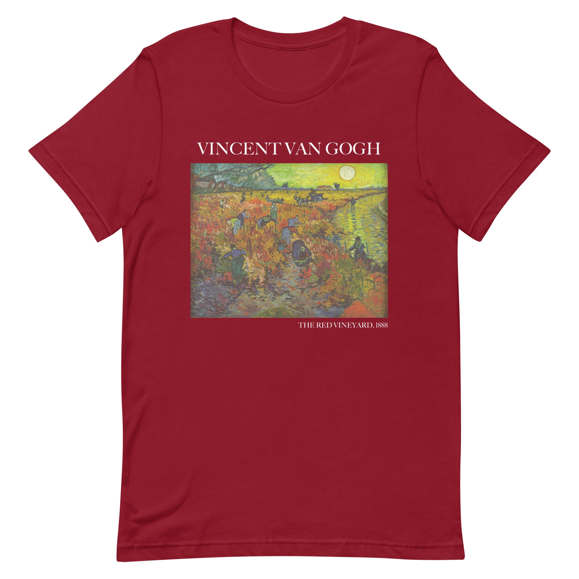 Vincent van Gogh T-Shirt „Der rote Weinberg“, berühmtes Gemälde, Unisex, klassisches Kunst-T-Shirt