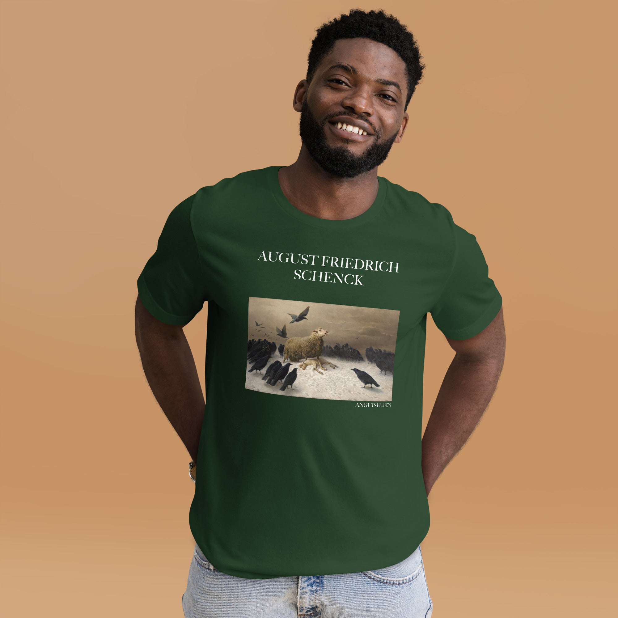 August Friedrich Schenck 'Anguish' Berühmtes Gemälde T-Shirt | Unisex Klassisches Kunst-T-Shirt