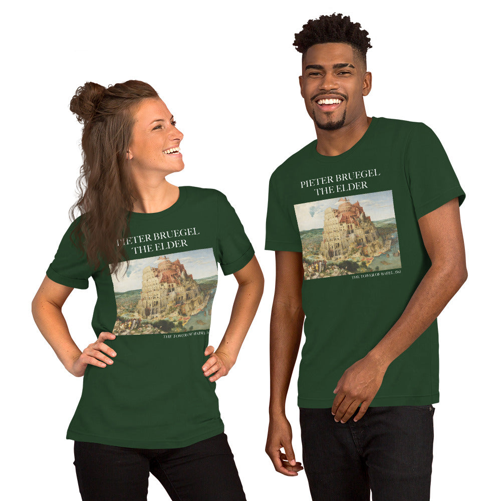 Pieter Bruegel der Ältere 'Der Turm von Babel' Berühmtes Gemälde T-Shirt | Unisex Klassisches Kunst T-Shirt