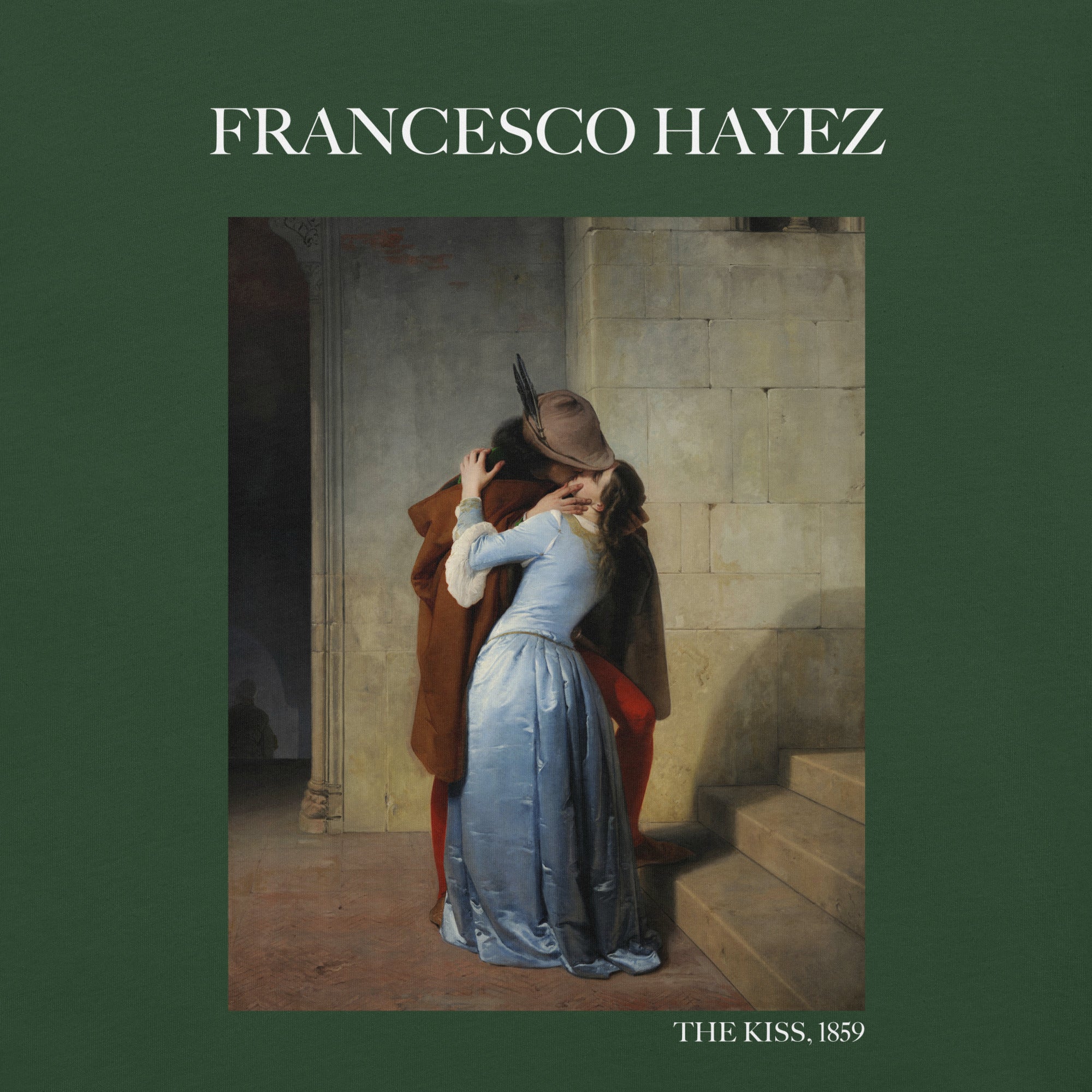 Francesco Hayez 'The Kiss' Famous Painting T-Shirt | Unisex Classic Art Tee