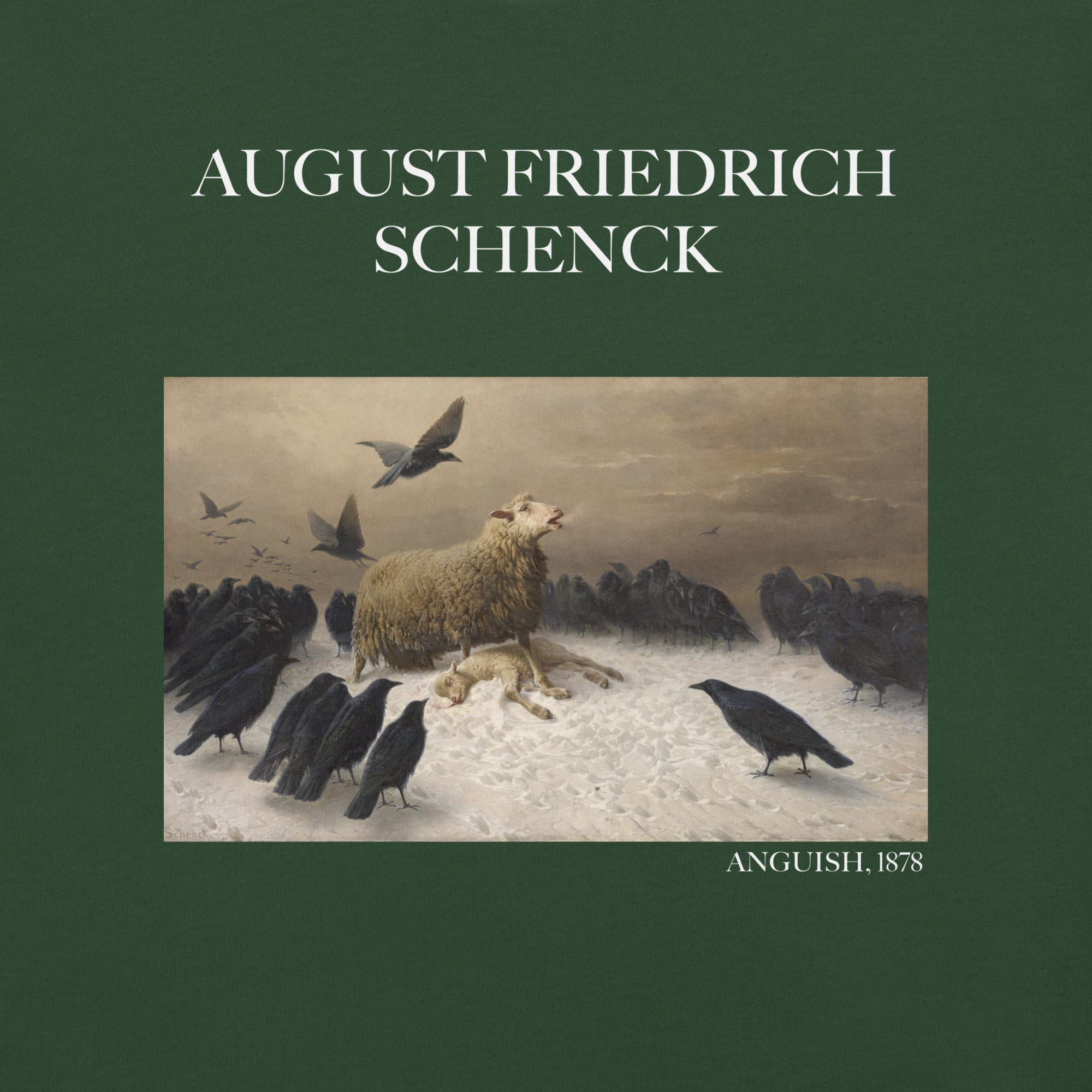 August Friedrich Schenck 'Anguish' Berühmtes Gemälde T-Shirt | Unisex Klassisches Kunst-T-Shirt