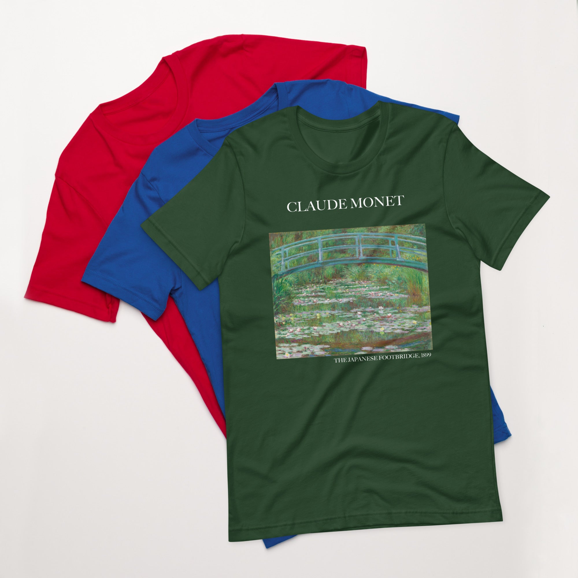 Claude Monet T-Shirt „Die japanische Fußgängerbrücke“, berühmtes Gemälde, Unisex, klassisches Kunst-T-Shirt