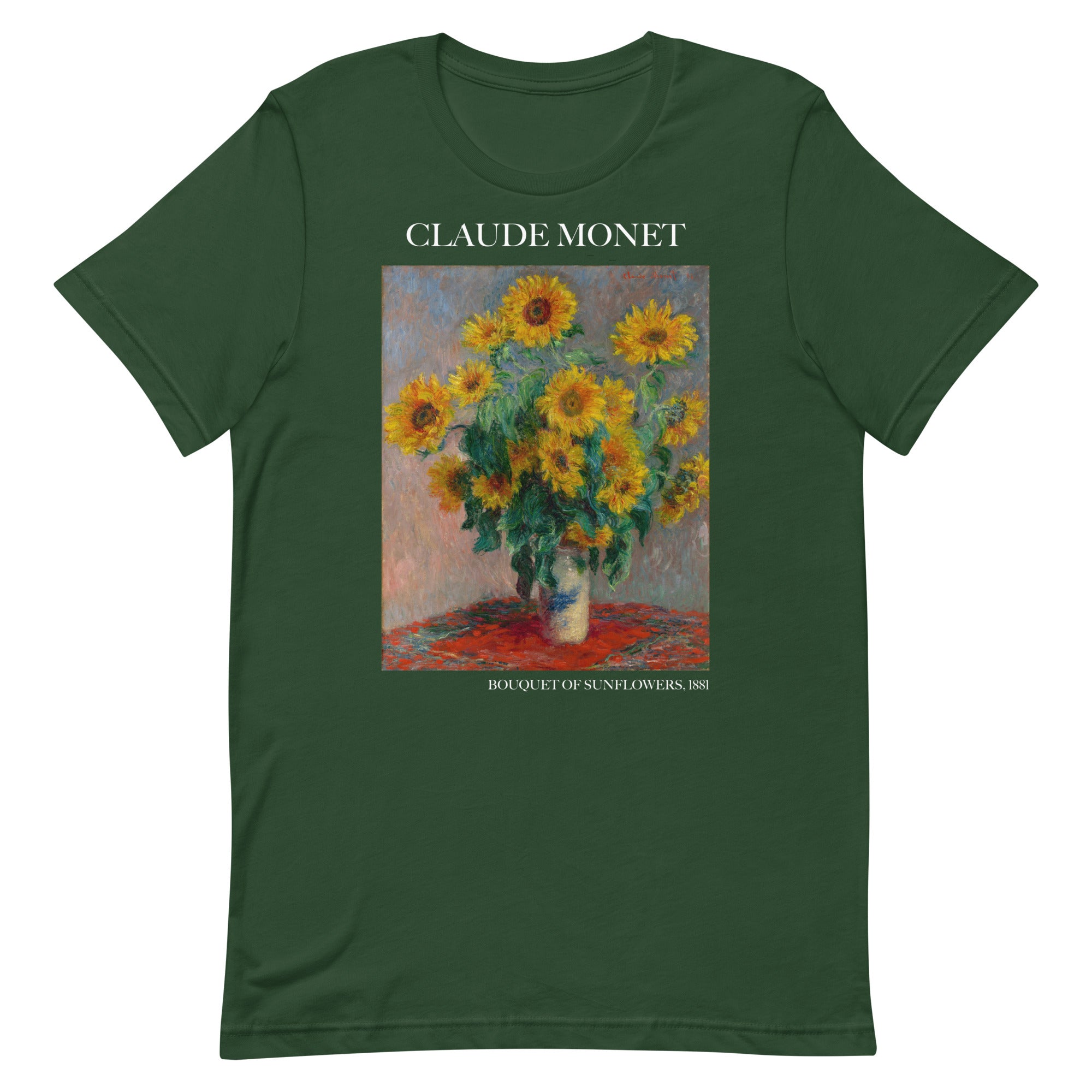 T-Shirt „Sonnenblumenstrauß“ von Claude Monet, berühmtes Gemälde, Unisex, klassisches Kunst-T-Shirt