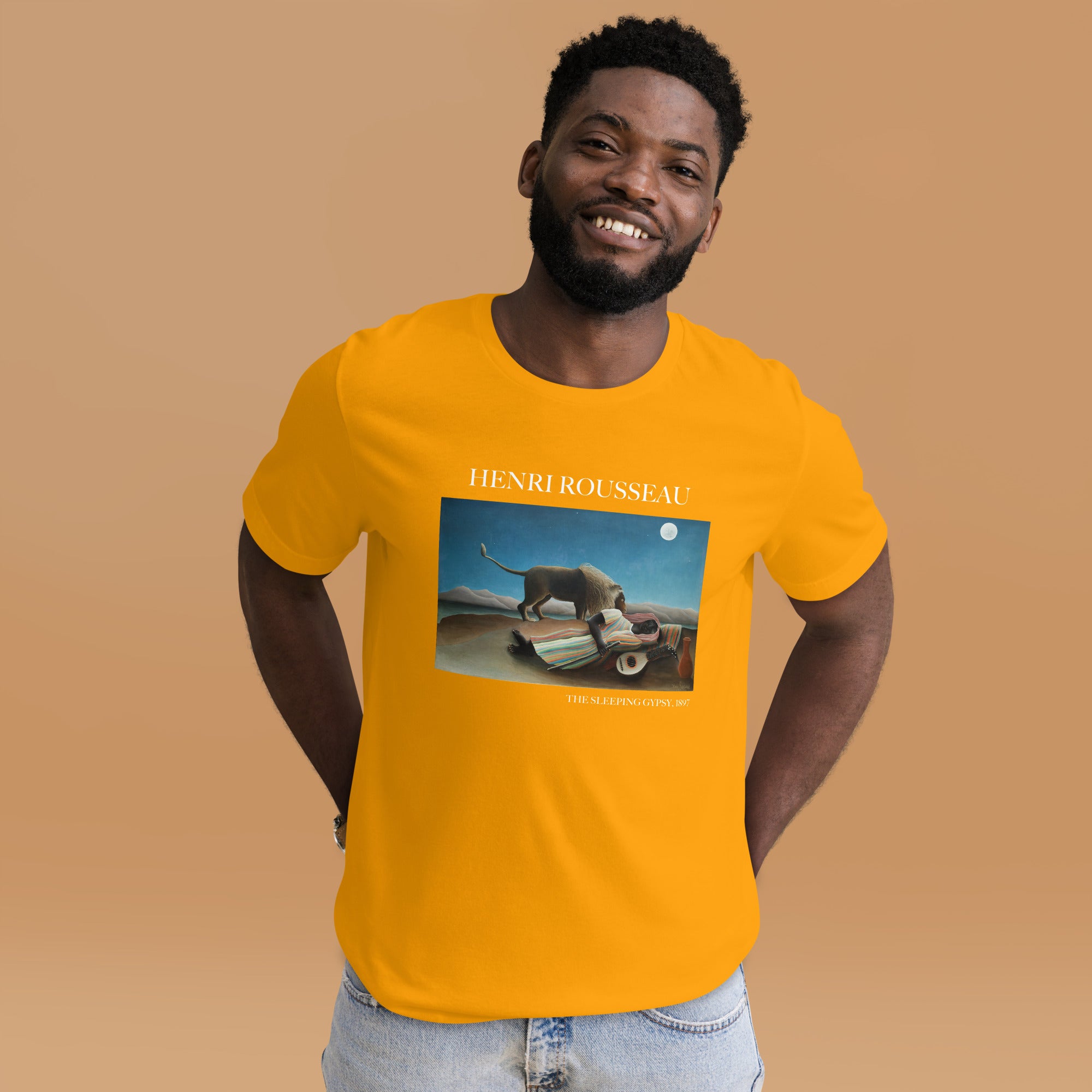 Henri Rousseau 'The Sleeping Gypsy' Famous Painting T-Shirt | Unisex Classic Art Tee