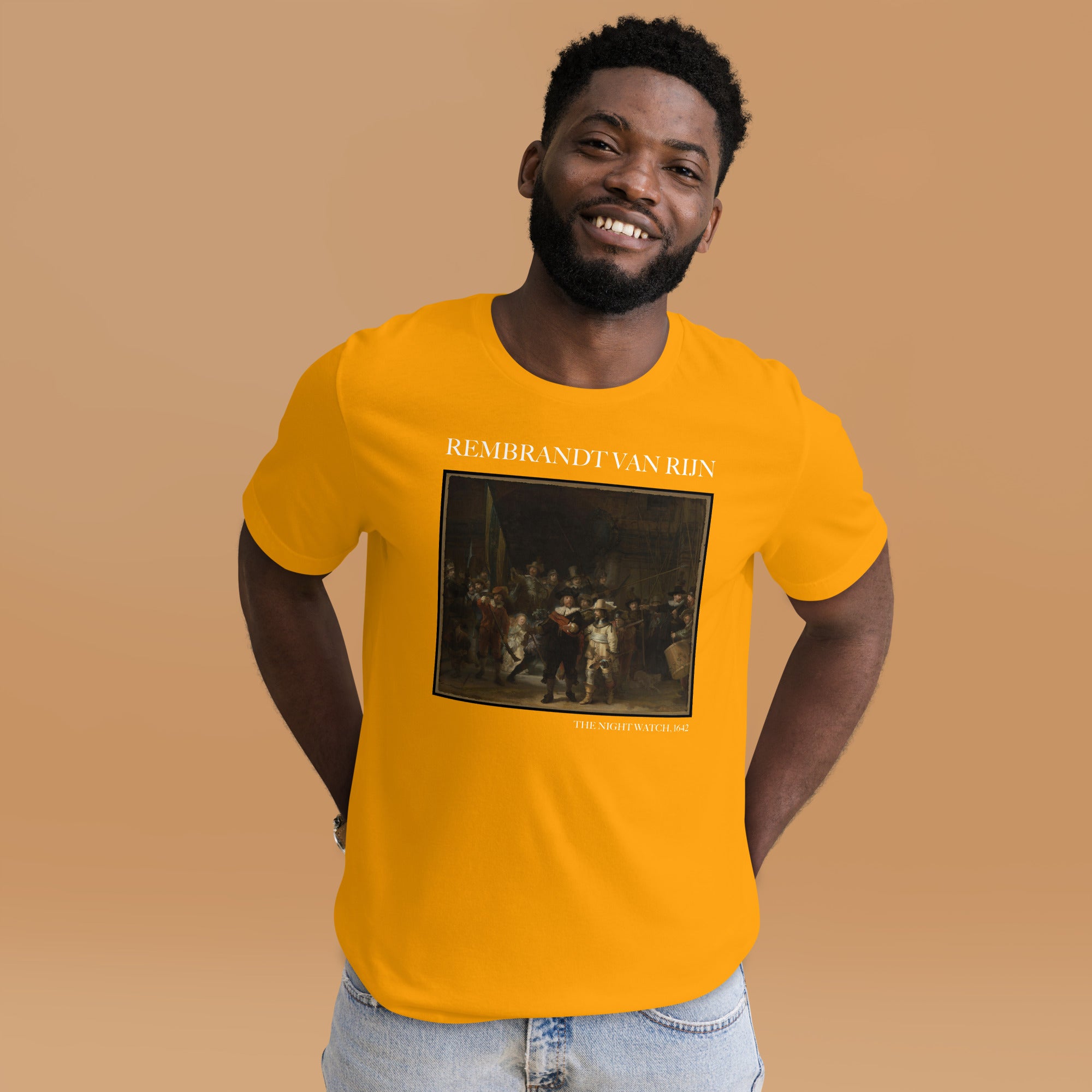 T-Shirt mit dem berühmten Gemälde „Die Nachtwache“ von Rembrandt van Rijn, Unisex, klassisches Kunst-T-Shirt