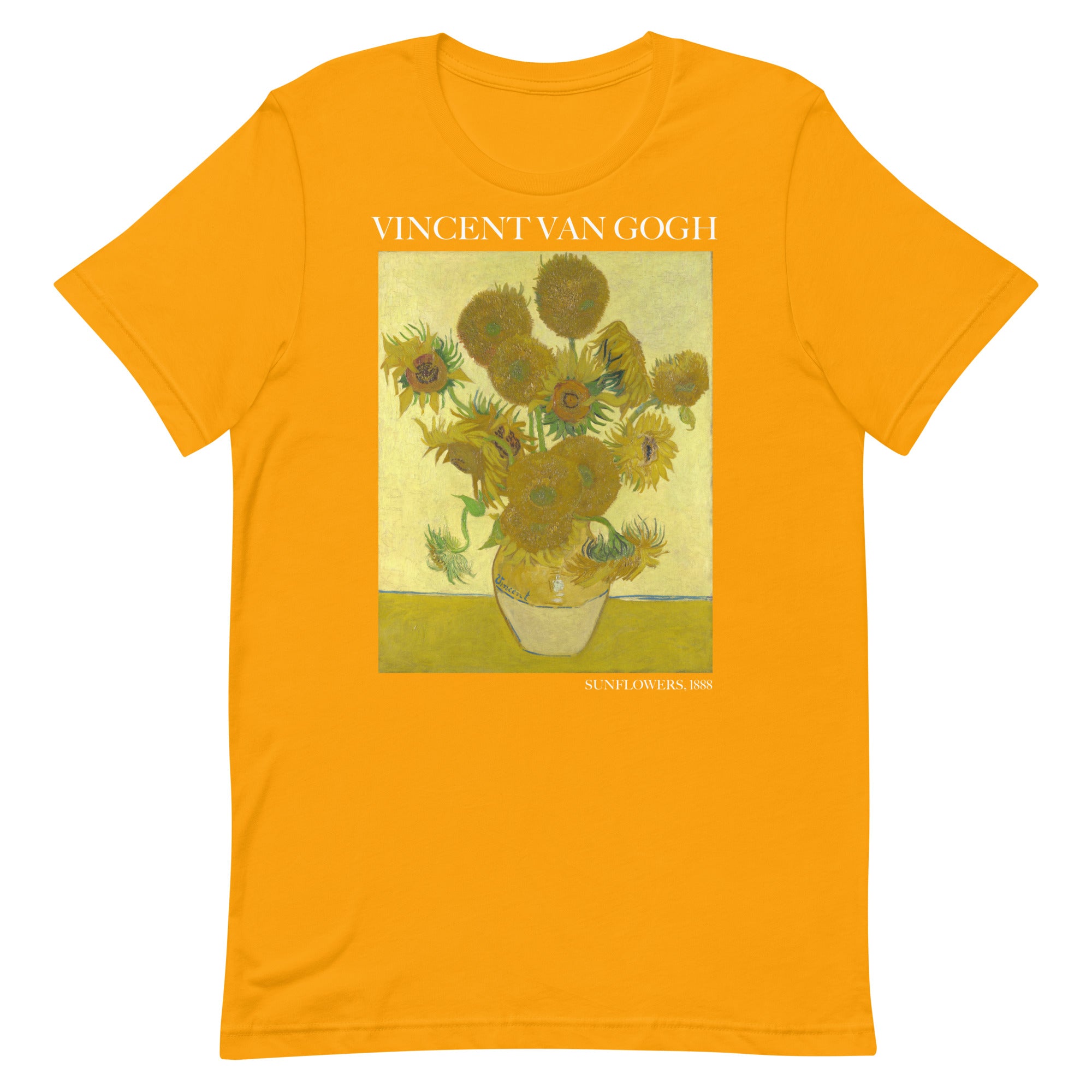 T-Shirt „Sonnenblumen“ von Vincent van Gogh, berühmtes Gemälde, Unisex, klassisches Kunst-T-Shirt