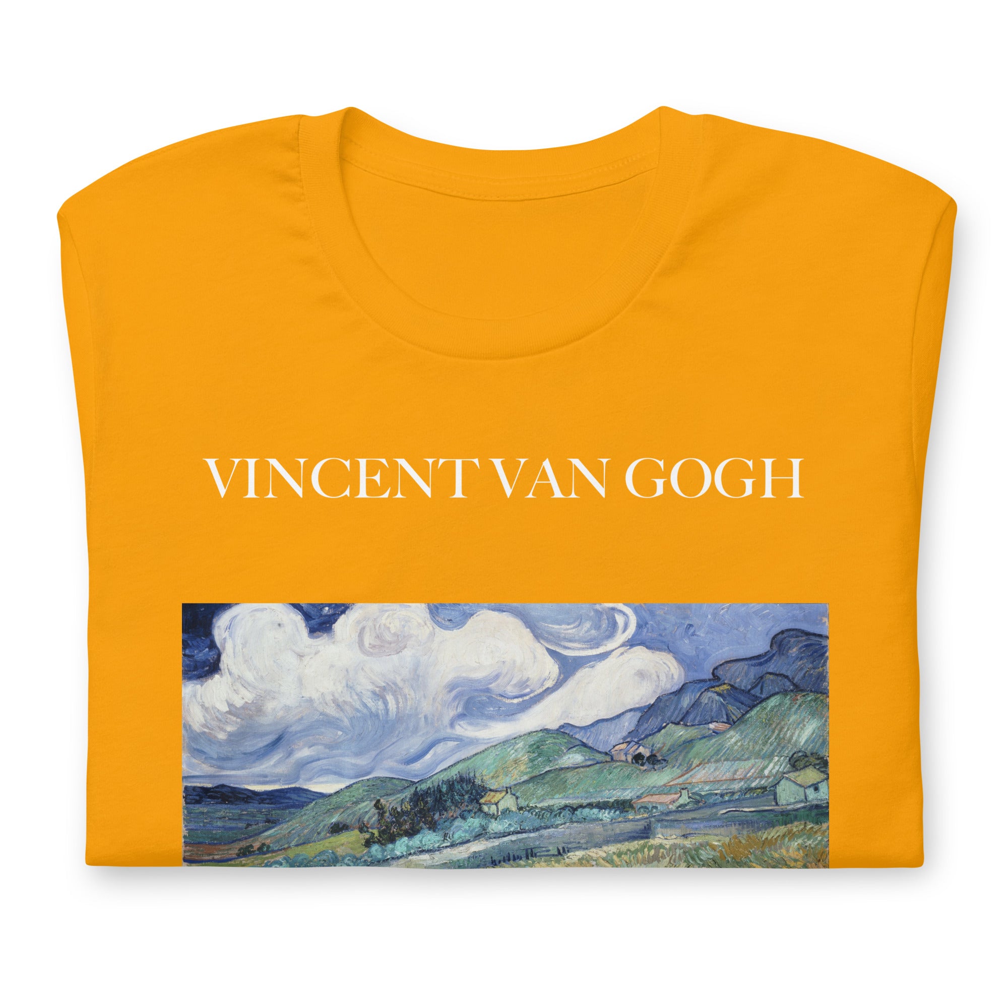 Vincent van Gogh 'Landscape from Saint-Rémy' Famous Painting T-Shirt | Unisex Classic Art Tee