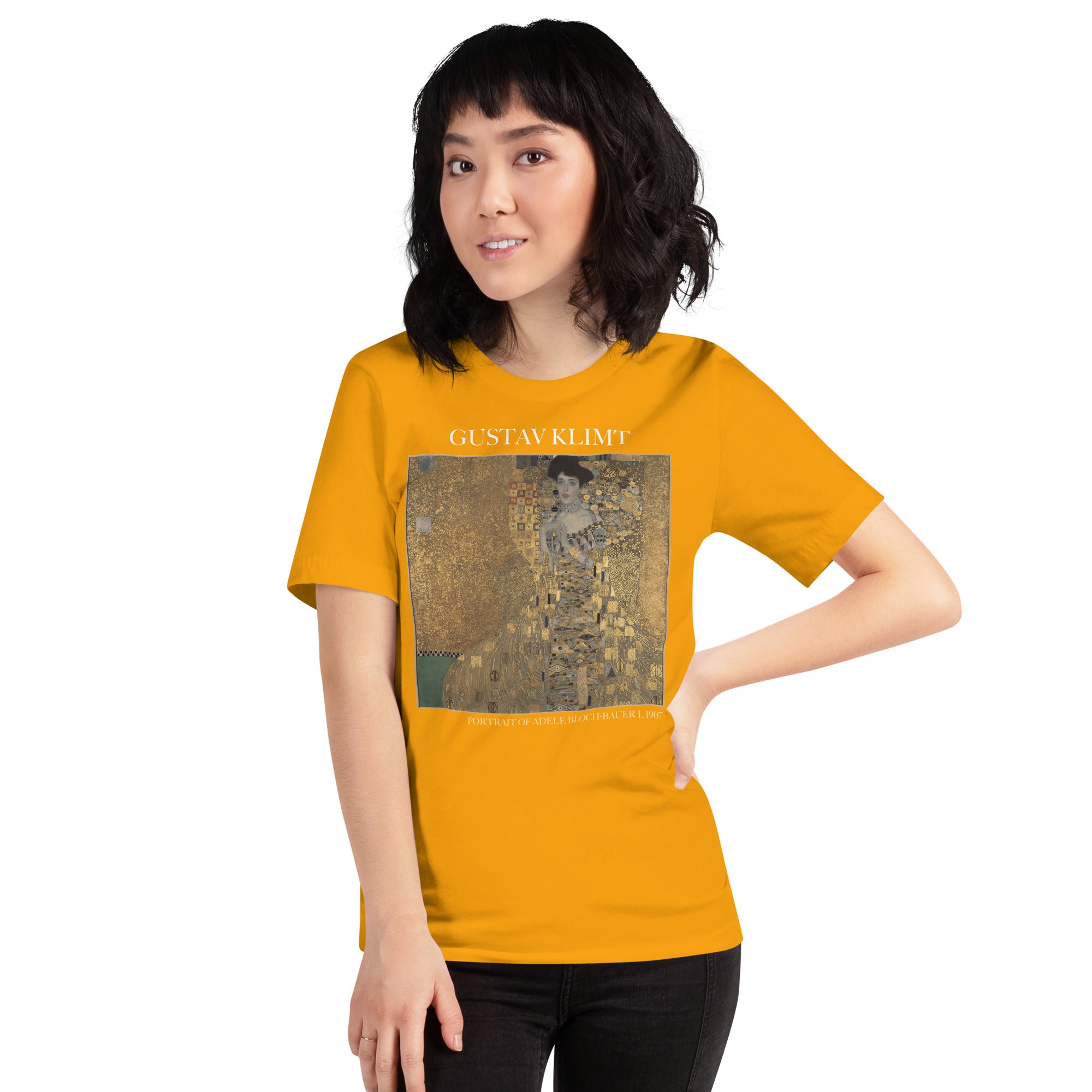 Gustav Klimt 'Portrait von Adele Bloch-Bauer I' Berühmtes Gemälde T-Shirt | Unisex Klassisches Kunst-T-Shirt