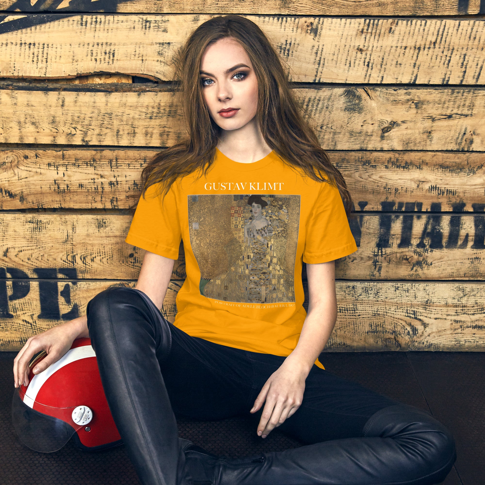 Gustav Klimt 'Portrait von Adele Bloch-Bauer I' Berühmtes Gemälde T-Shirt | Unisex Klassisches Kunst-T-Shirt