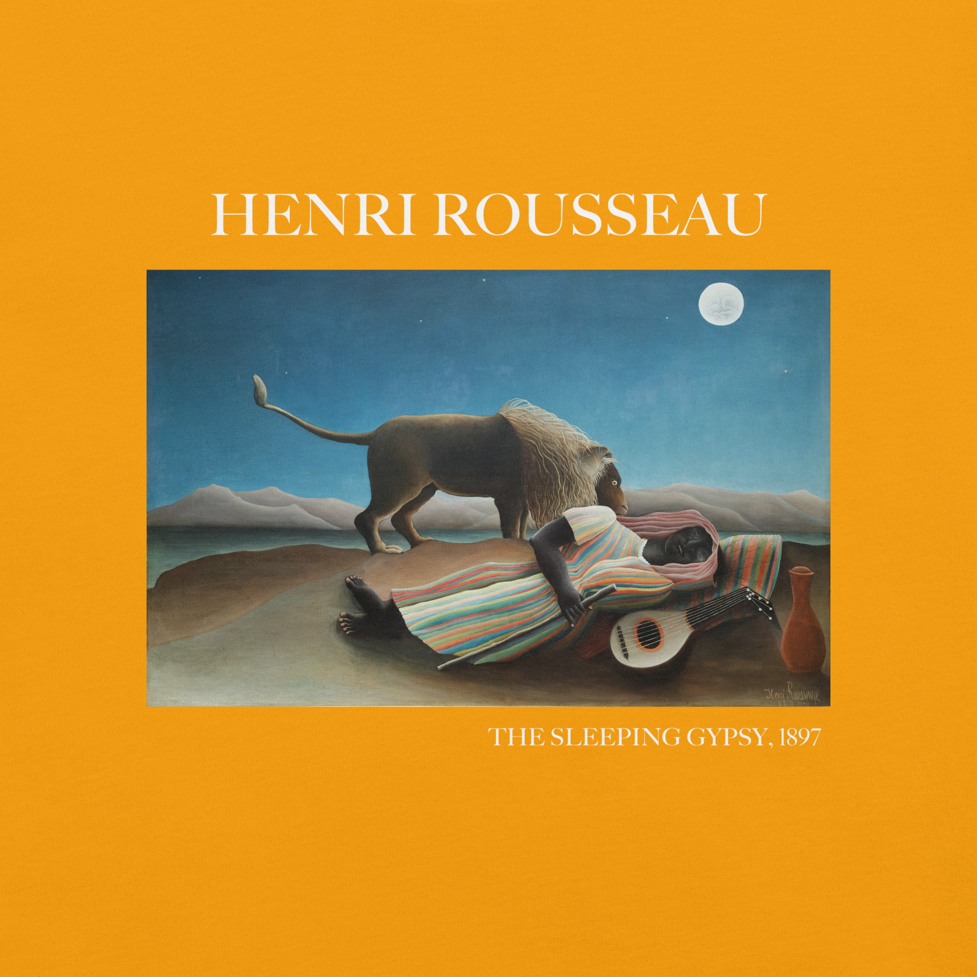 Henri Rousseau 'The Sleeping Gypsy' Famous Painting T-Shirt | Unisex Classic Art Tee