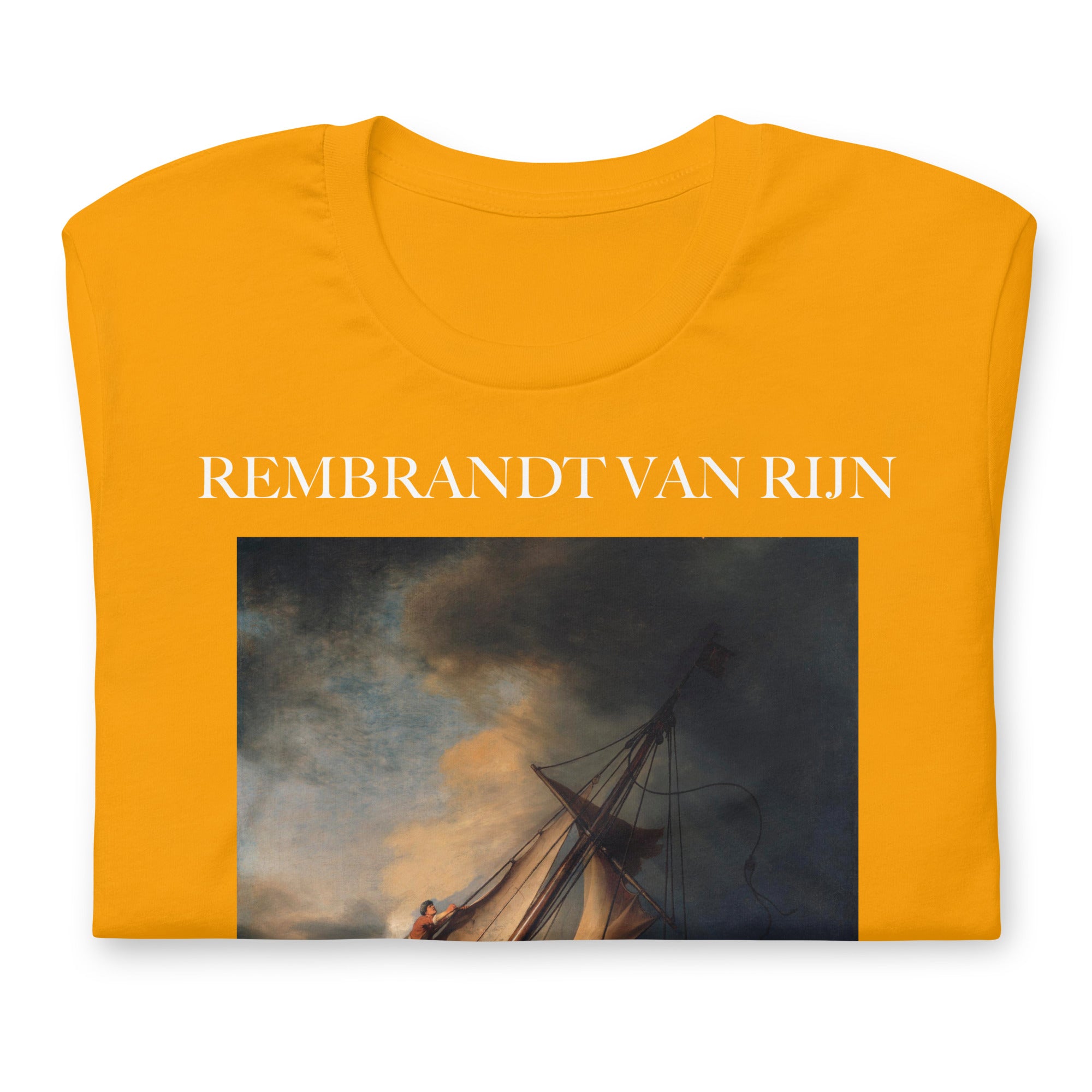 Rembrandt van Rijn 'The Storm on the Sea of Galilee' Famous Painting T-Shirt | Unisex Classic Art Tee