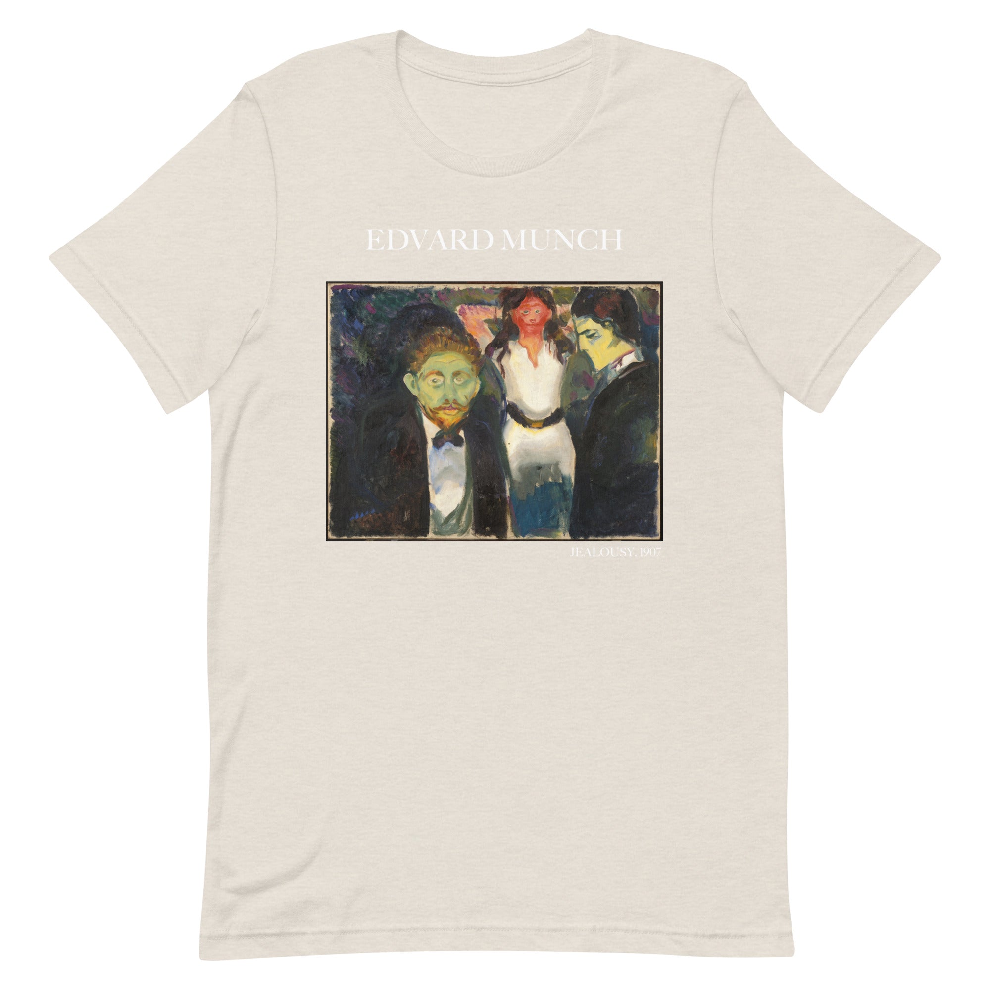 Edvard Munch T-Shirt „Eifersucht“ – berühmtes Gemälde – Unisex-T-Shirt im klassischen Kunststil