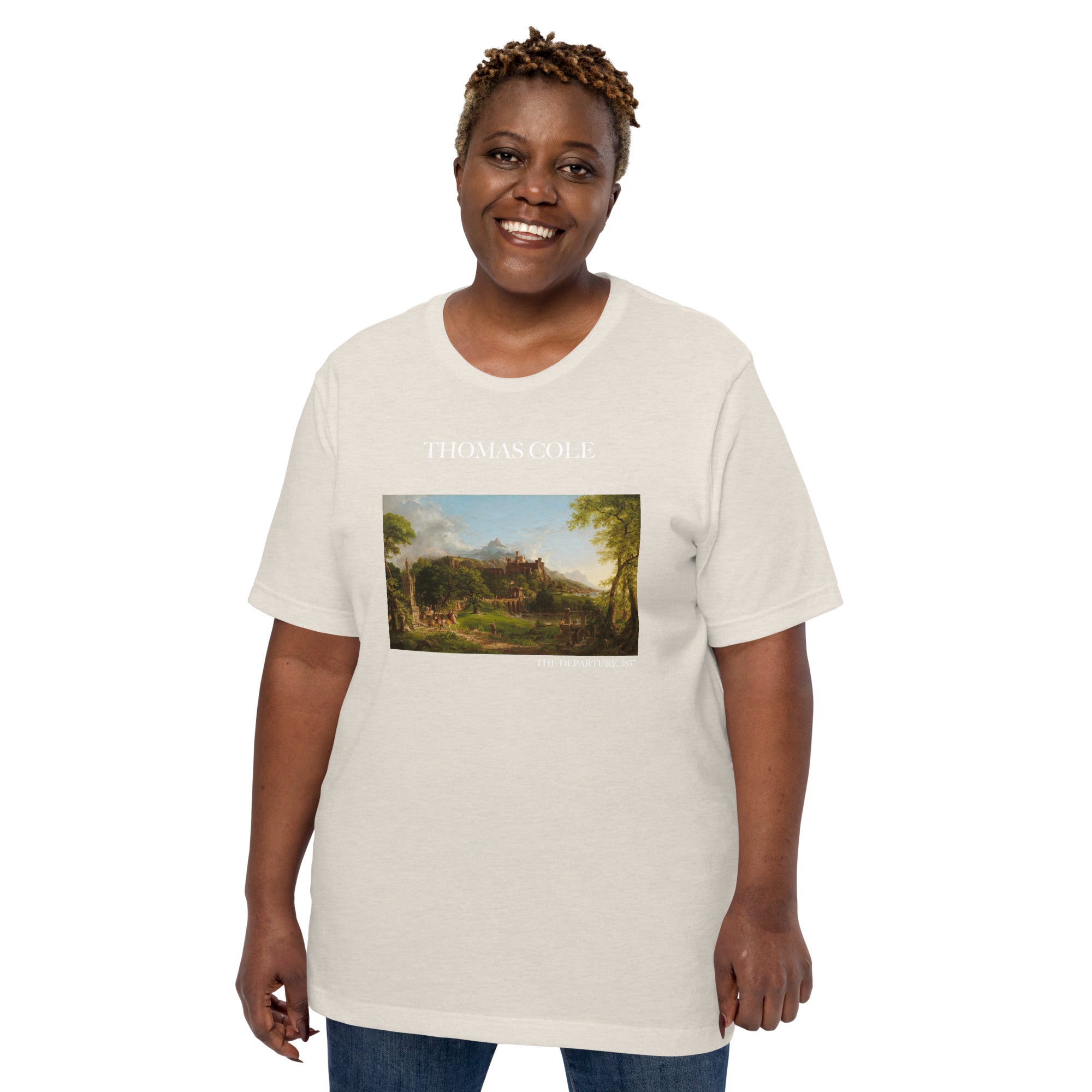 Thomas Cole T-Shirt mit berühmtem Gemälde „The Departure“ | Unisex-T-Shirt im klassischen Kunst-Stil