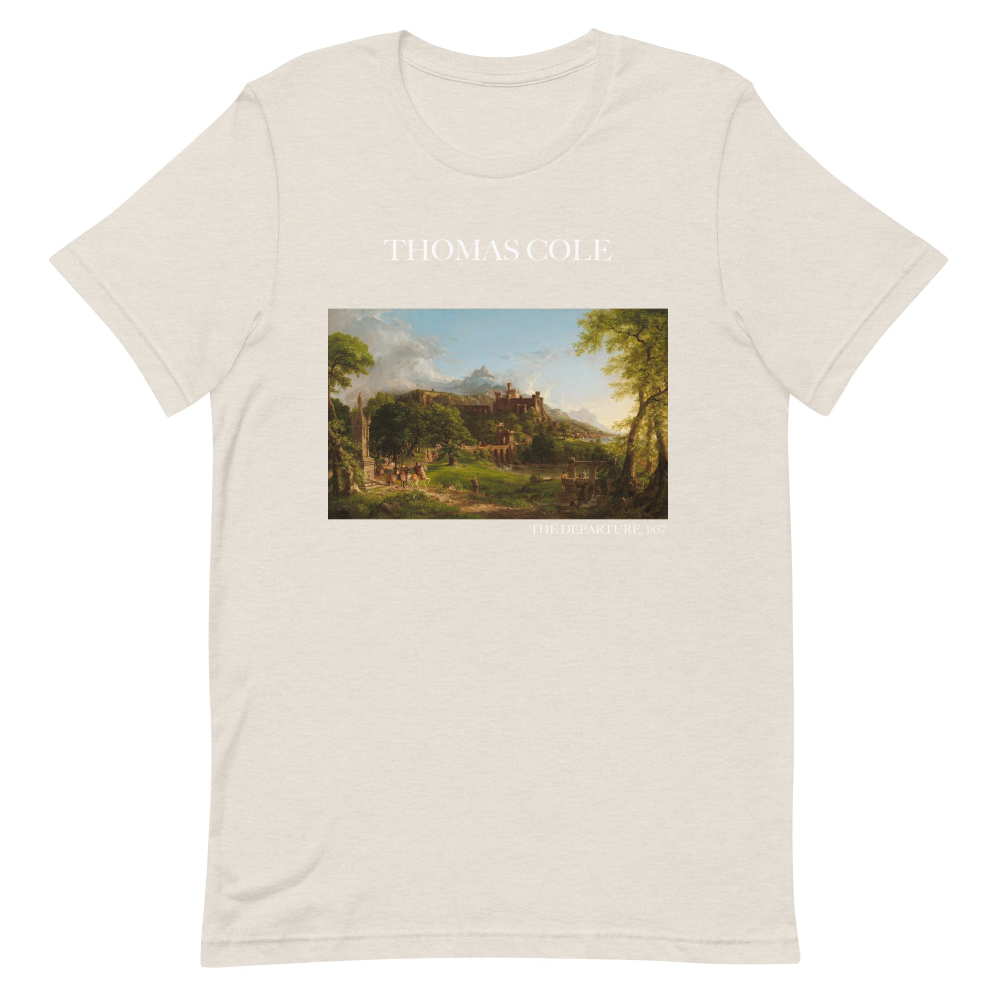 Thomas Cole T-Shirt mit berühmtem Gemälde „The Departure“ | Unisex-T-Shirt im klassischen Kunst-Stil