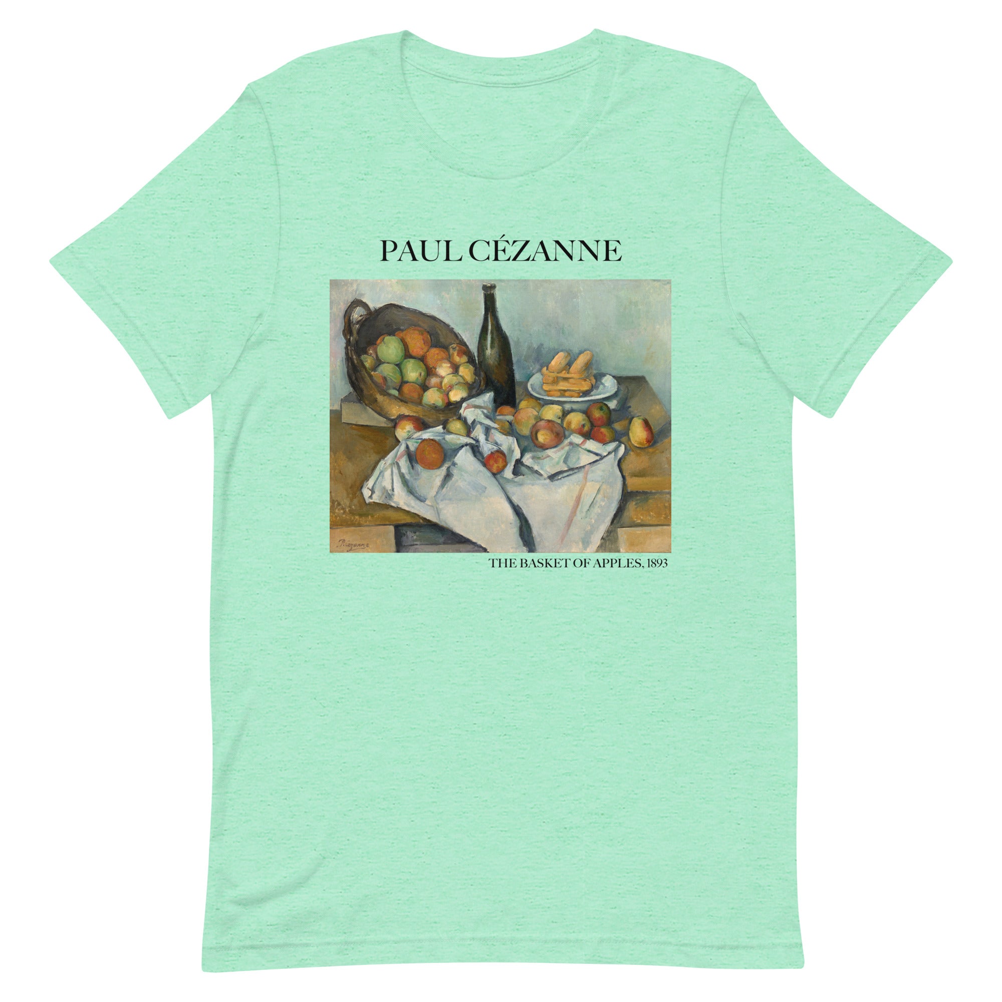 T-Shirt mit berühmtem Gemälde „Der Korb mit Äpfeln“ von Paul Cézanne | Unisex-T-Shirt im klassischen Kunststil