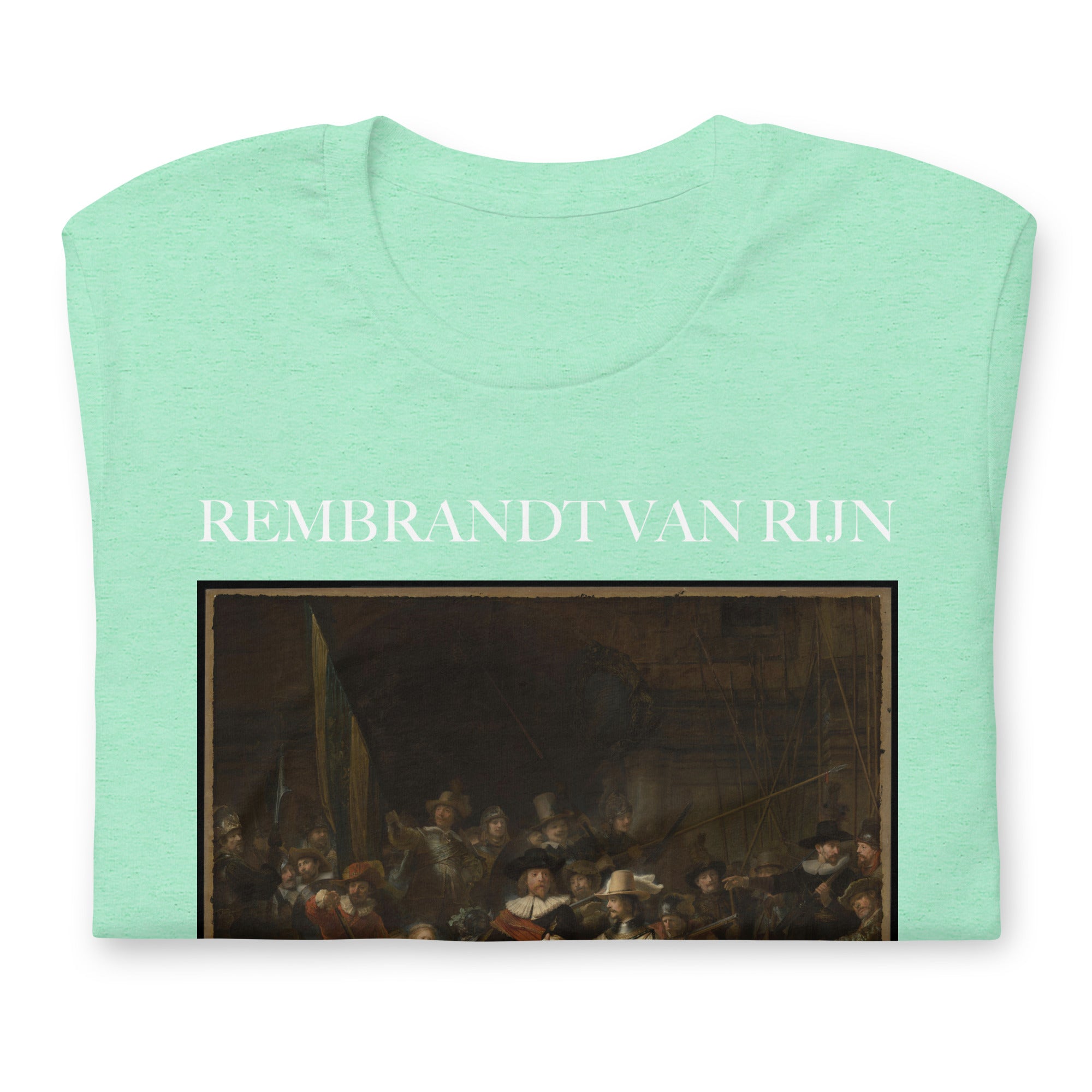 T-Shirt mit dem berühmten Gemälde „Die Nachtwache“ von Rembrandt van Rijn, Unisex, klassisches Kunst-T-Shirt