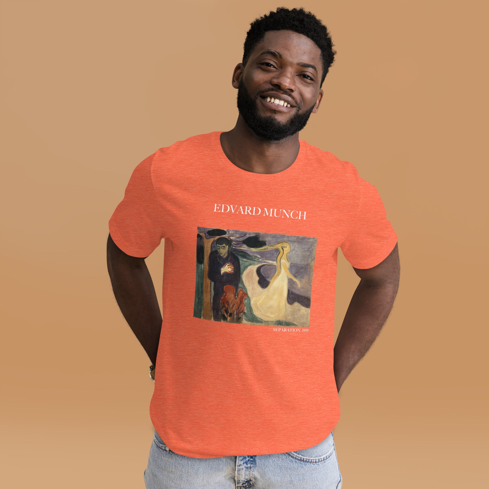 T-Shirt mit berühmtem Gemälde „Separation“ von Edvard Munch | Unisex-T-Shirt im klassischen Kunststil