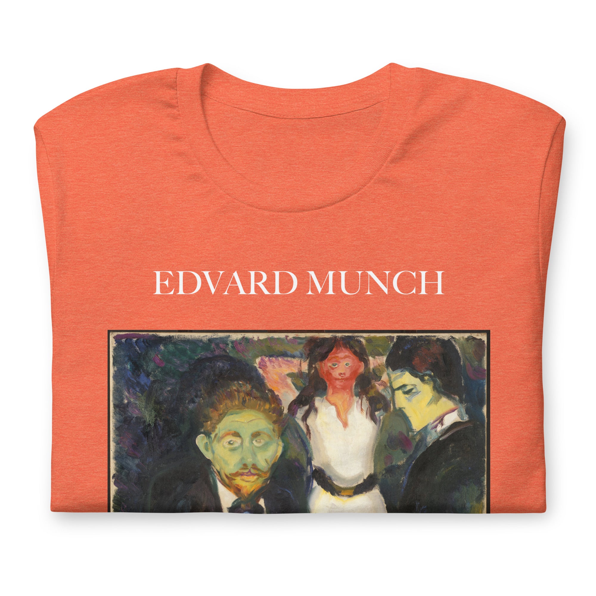 Edvard Munch T-Shirt „Eifersucht“ – berühmtes Gemälde – Unisex-T-Shirt im klassischen Kunststil