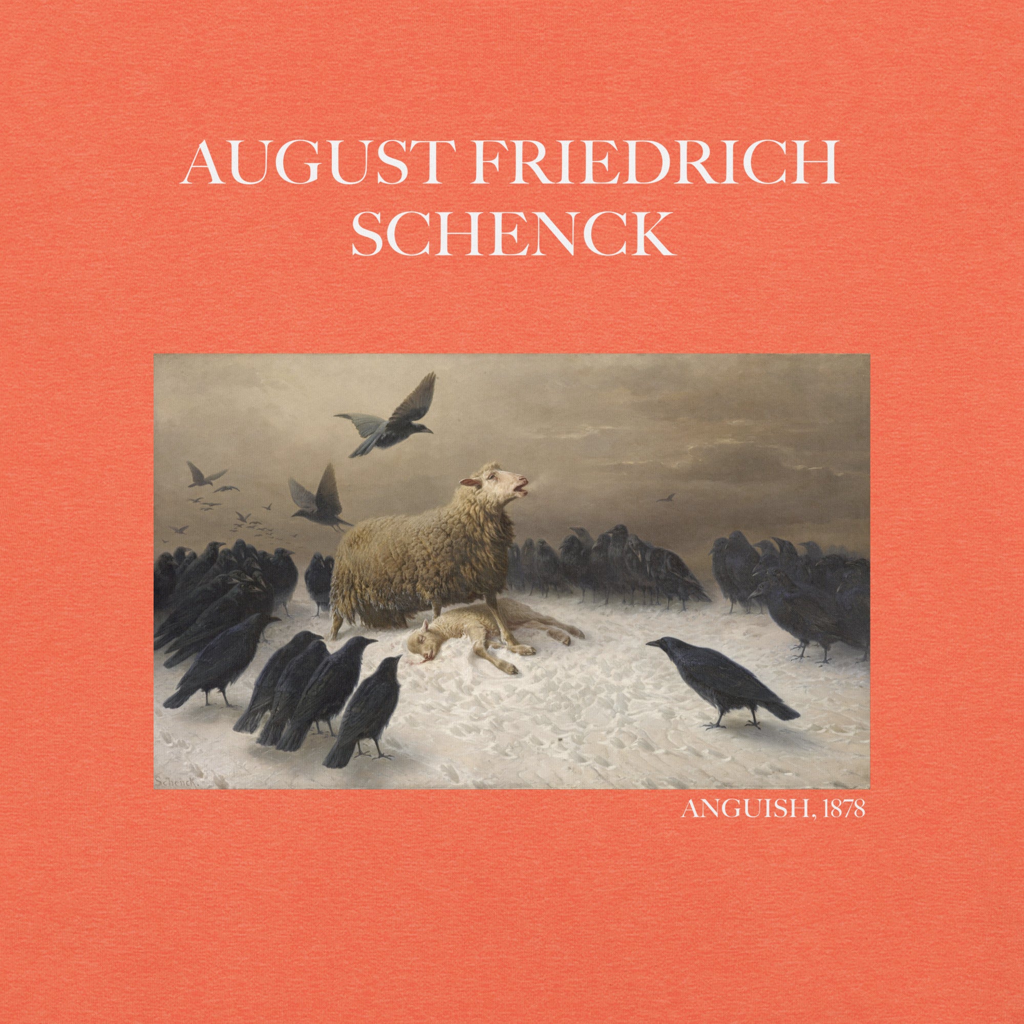 August Friedrich Schenck 'Anguish' Berühmtes Gemälde T-Shirt | Unisex Klassisches Kunst-T-Shirt