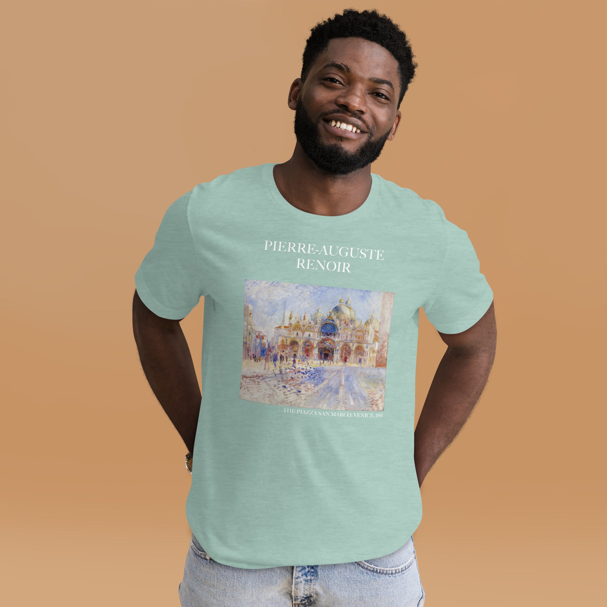 Pierre-Auguste Renoir 'The Piazza San Marco, Venice' Famous Painting T-Shirt | Unisex Classic Art Tee