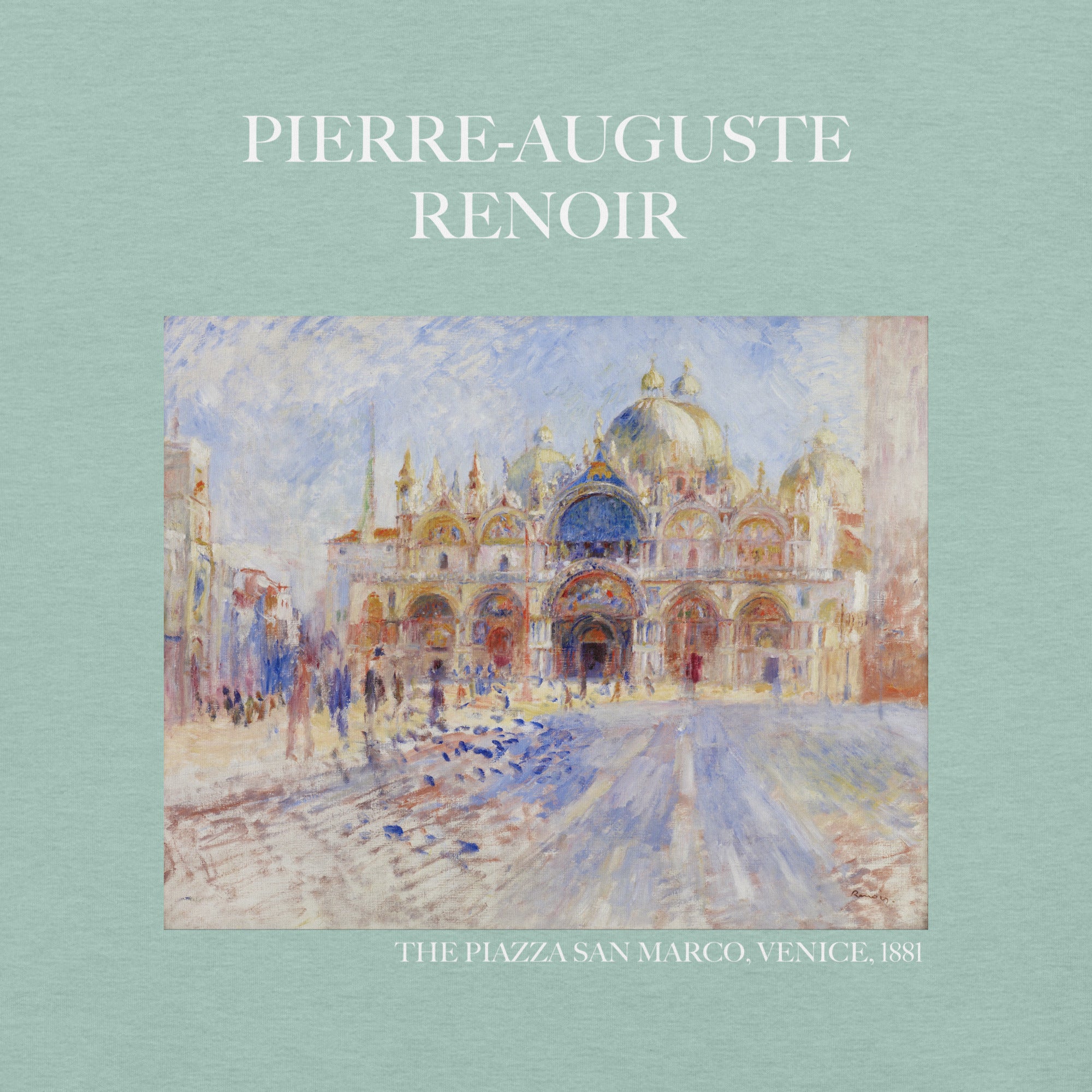 Pierre-Auguste Renoir 'The Piazza San Marco, Venice' Famous Painting T-Shirt | Unisex Classic Art Tee