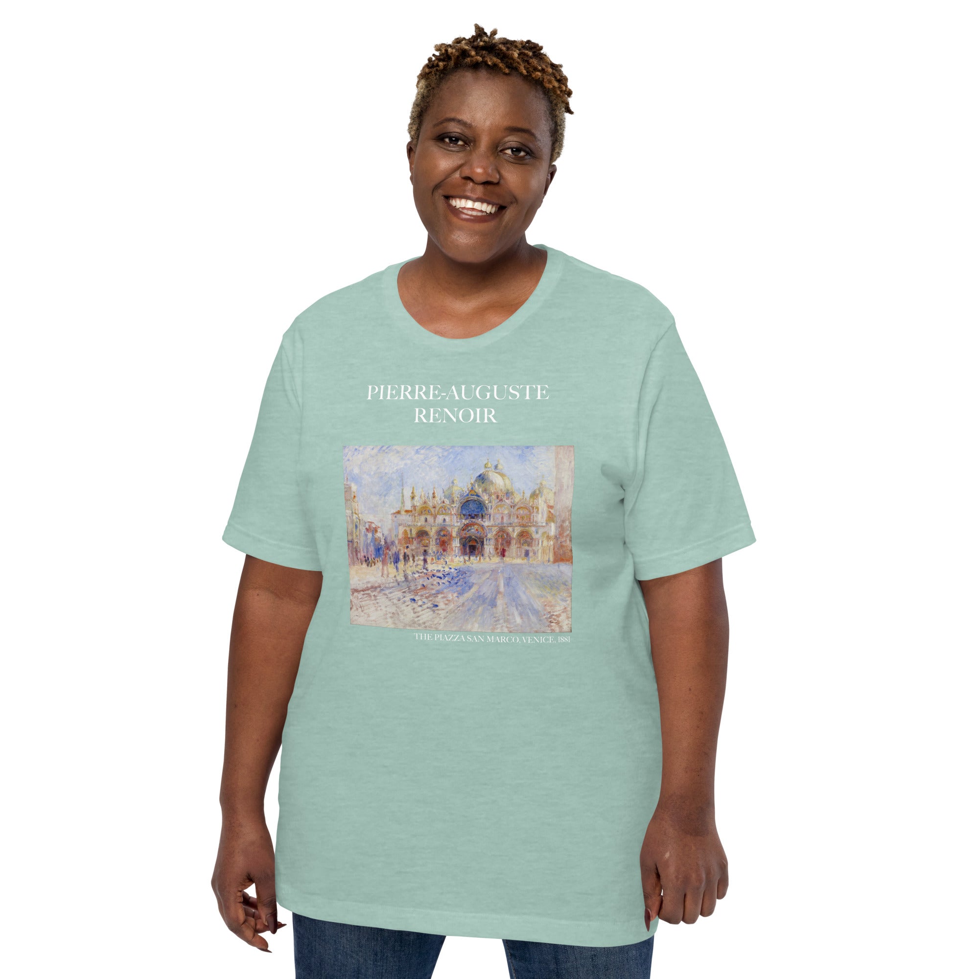 Pierre-Auguste Renoir 'The Piazza San Marco, Venice' Famous Painting T-Shirt | Unisex Classic Art Tee