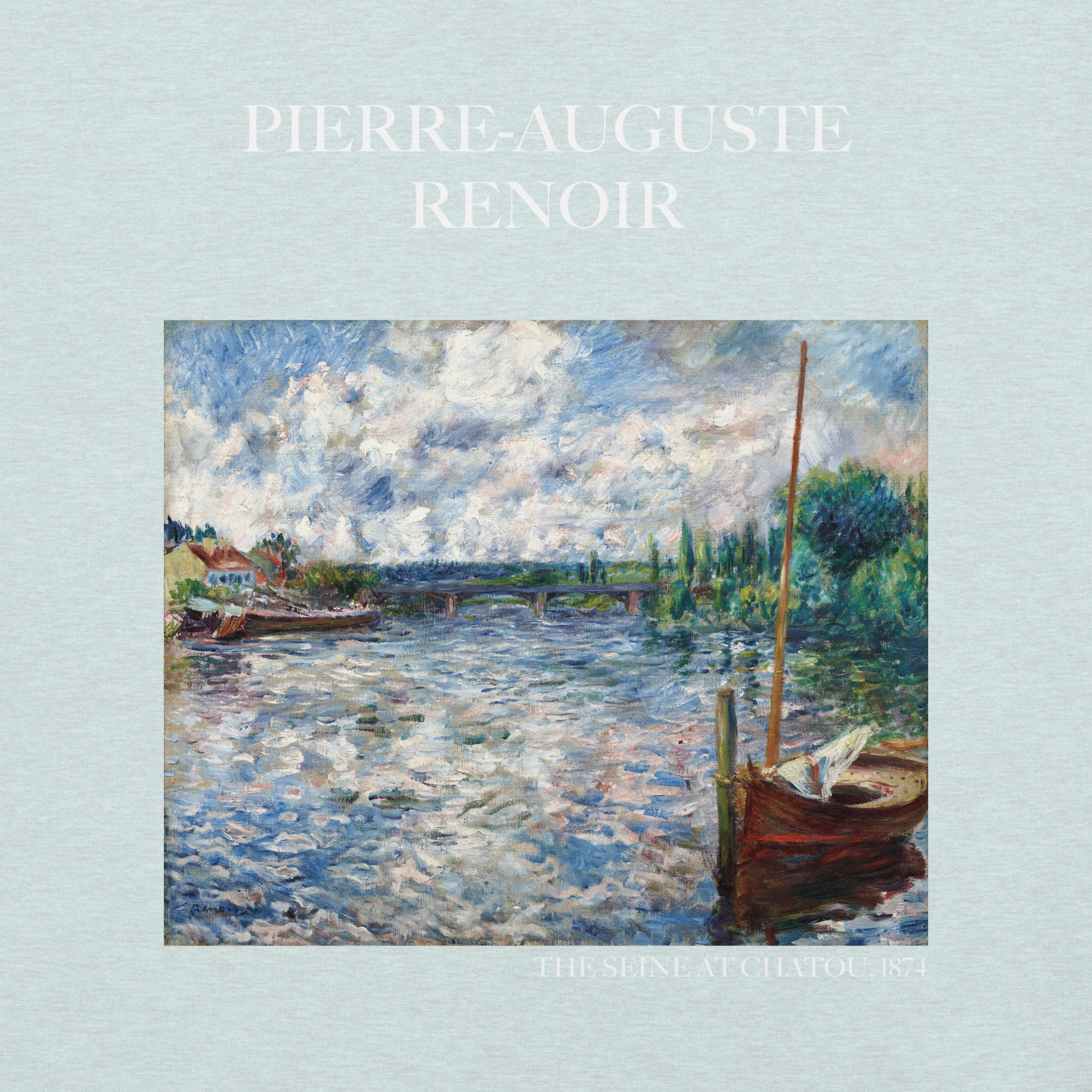Pierre-Auguste Renoir 'The Seine at Chatou' Famous Painting T-Shirt | Unisex Classic Art Tee
