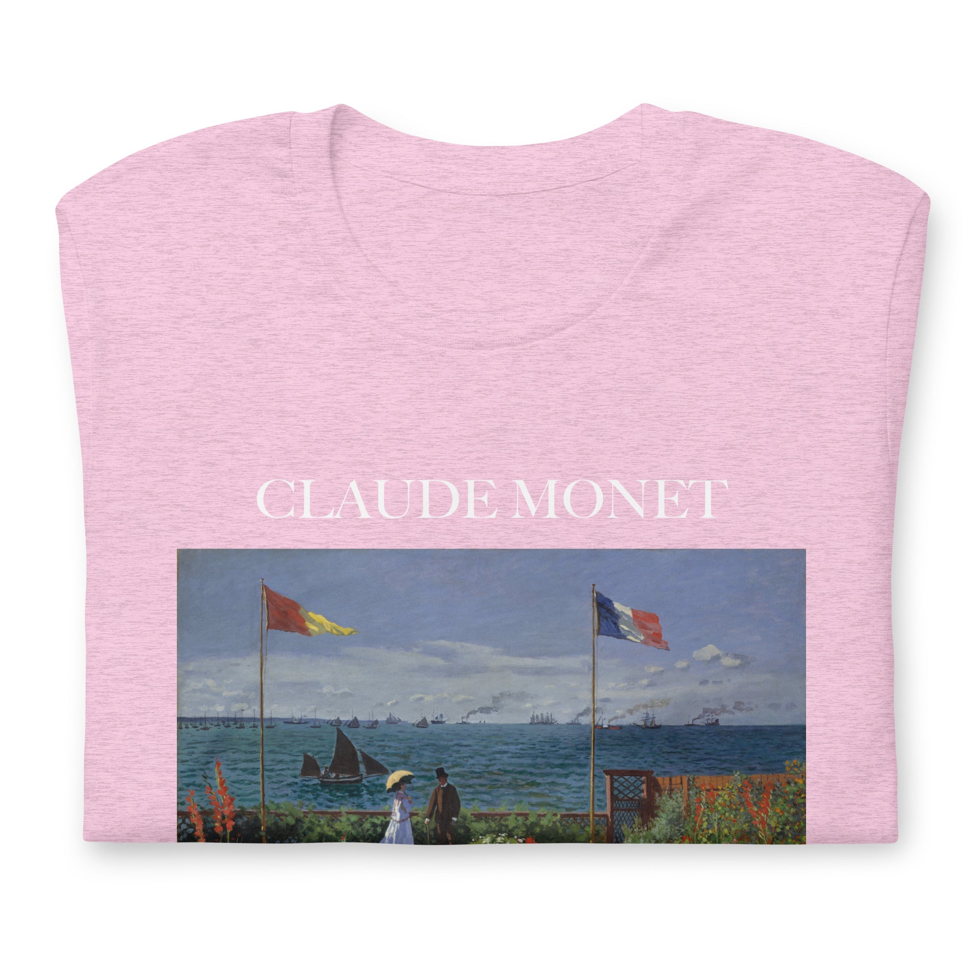 Claude Monet 'The Garden at Sainte-Adresse' Famous Painting T-Shirt | Unisex Classic Art Tee