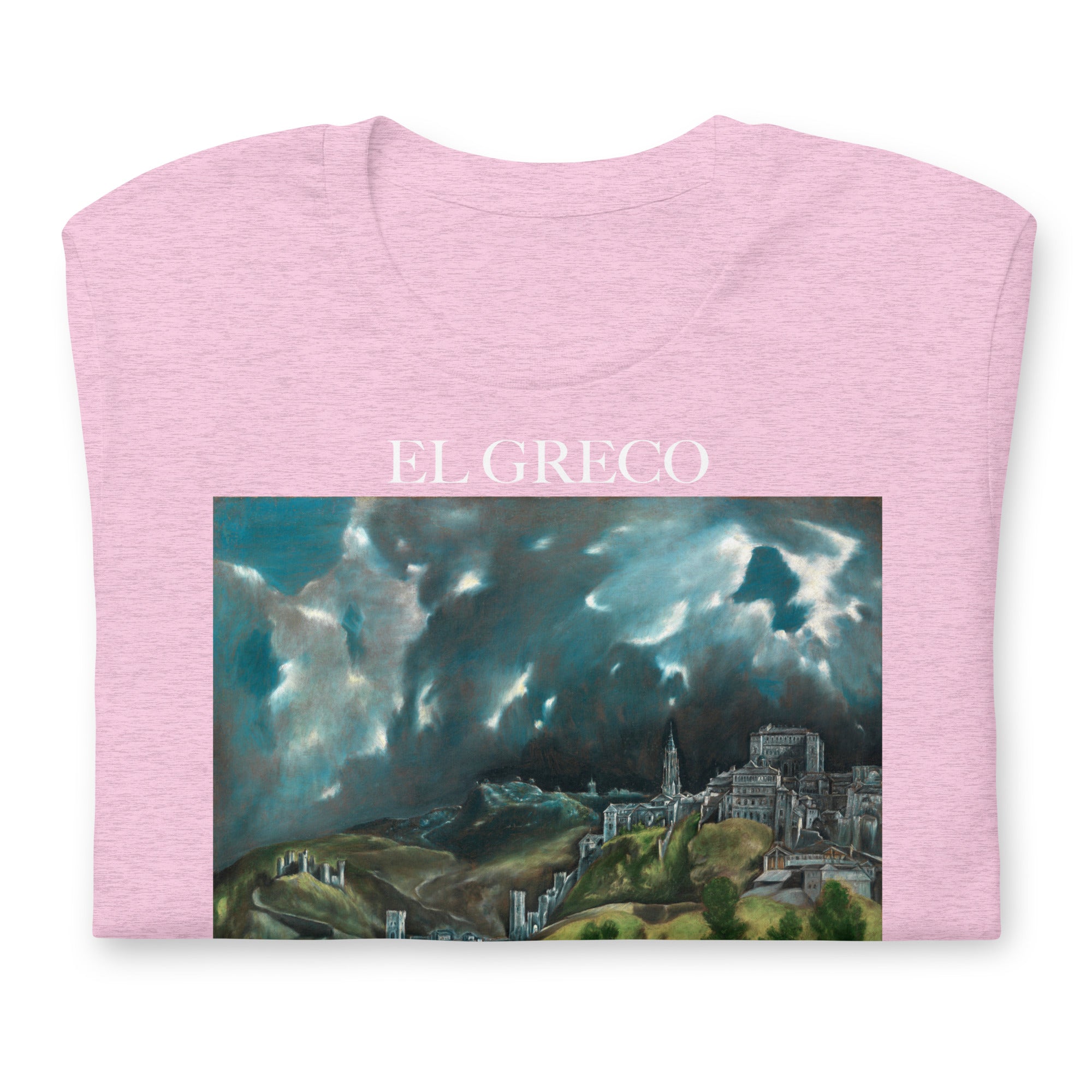 T-Shirt mit berühmtem Gemälde „Ansicht von Toledo“ von El Greco | Unisex-T-Shirt mit klassischem Kunst-Motiv