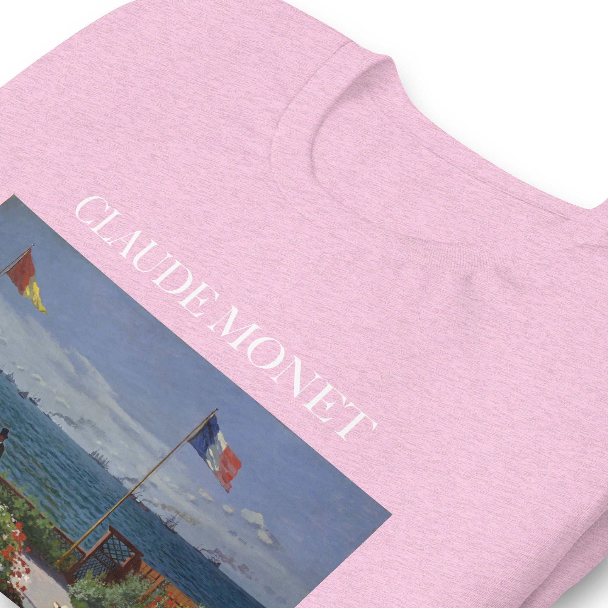 Claude Monet 'The Garden at Sainte-Adresse' Famous Painting T-Shirt | Unisex Classic Art Tee