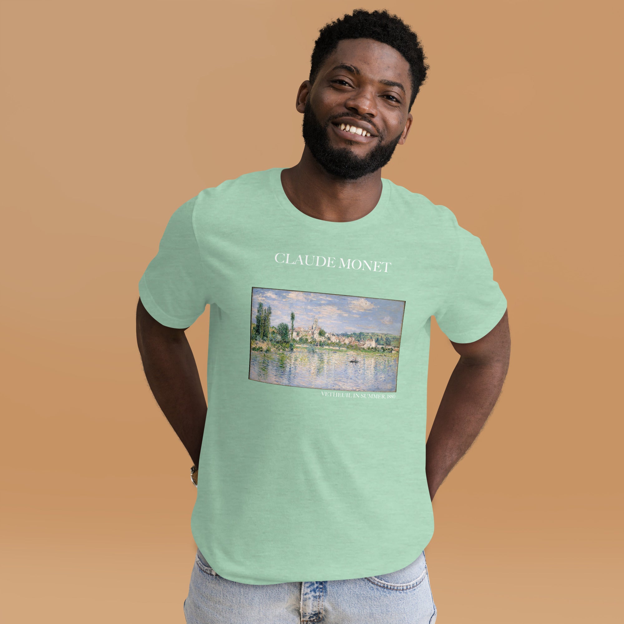 Claude Monet 'Vetheuil im Sommer' Berühmtes Gemälde T-Shirt | Unisex Klassisches Kunst-T-Shirt